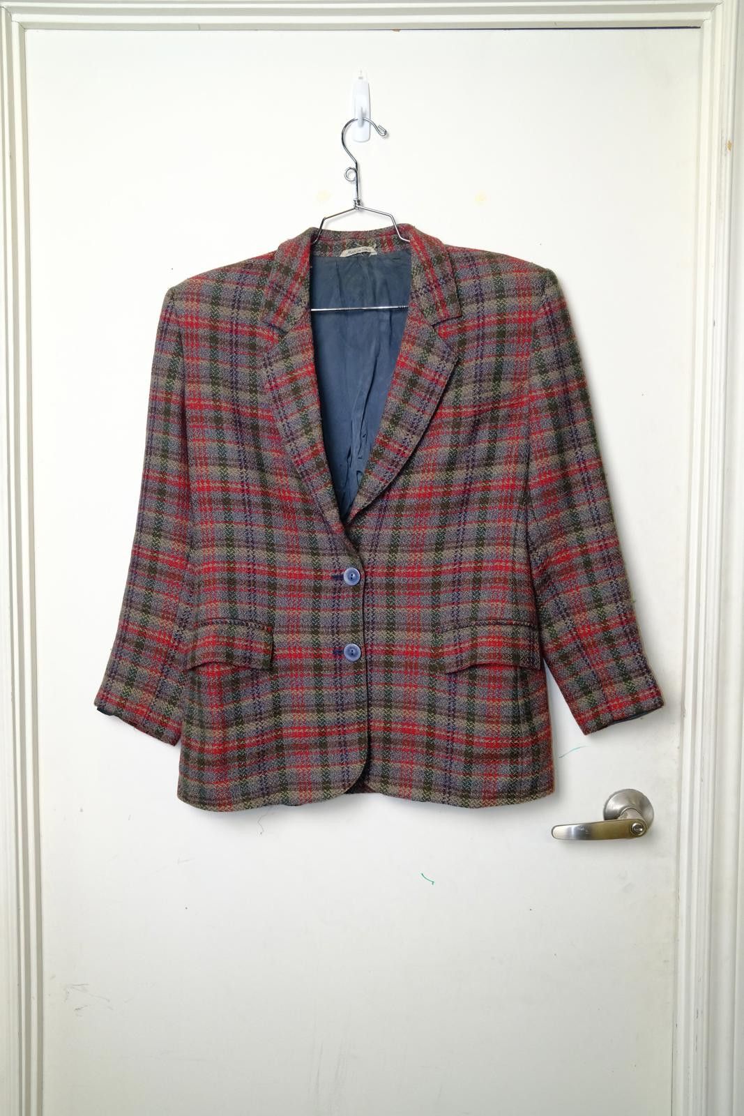 Other 90's Missoni Donna Plaid Wool Blazer Size M / US 6-8 / IT 42-44 - 1 Thumbnail