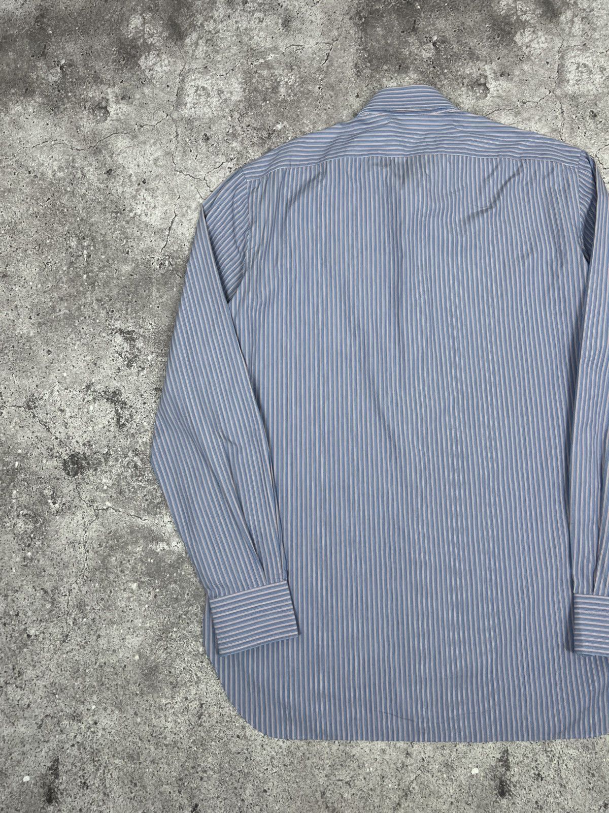Kiton Kiton Napoli Dress Shirt Cotton Blue Size US L / EU 52-54 / 3 - 15 Thumbnail