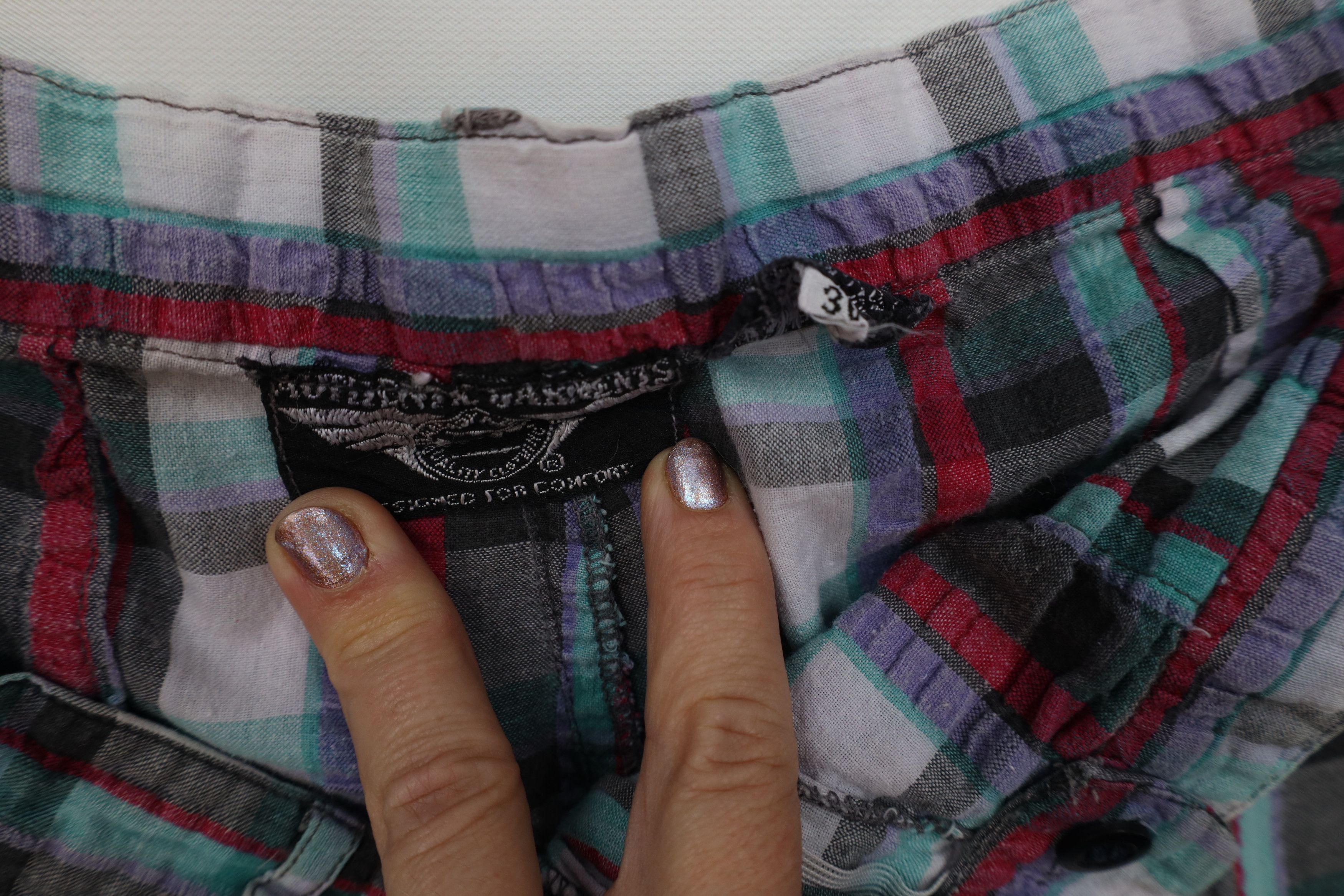 Vintage Vintage 90s IOU Madras Plaid Seersucker Chino Shorts Cotton Size US 30 / EU 46 - 8 Thumbnail