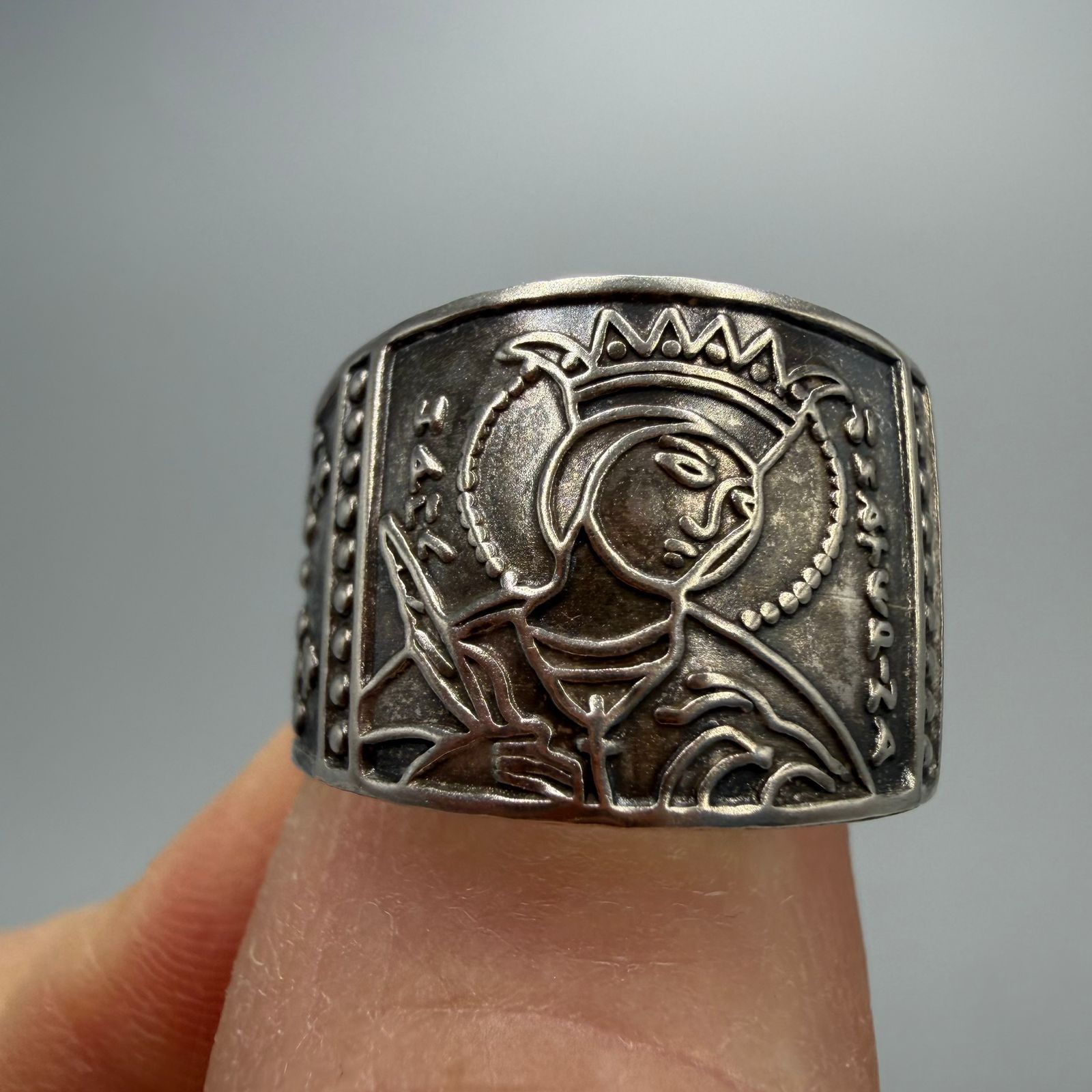 Sterling Silver Vintage 925 Sterling Silver Orthodox St. Catherine Ring 8.5 Size ONE SIZE - 1 Thumbnail
