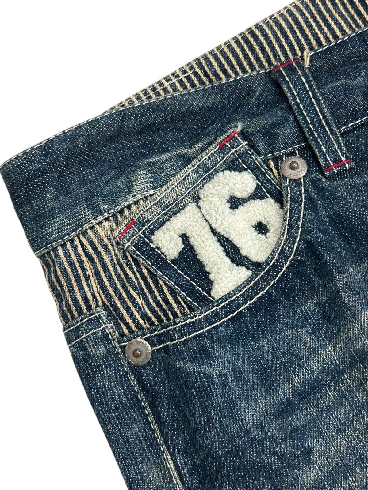 Le Grande Bleu (L.G.B.) Double Clutch Japan Brand Washed Clawn Mark Shoes Pocket Size US 31 - 5 Thumbnail