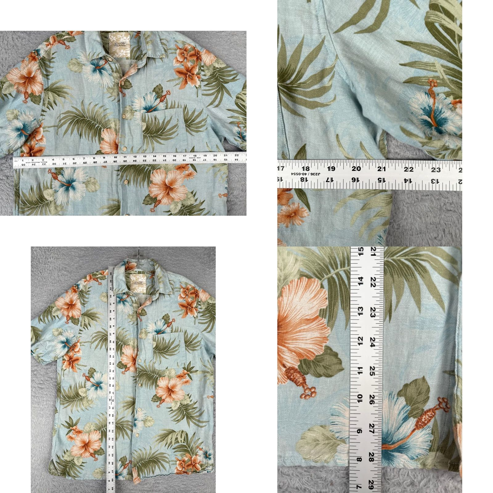 Tasso Elba Tasso Elba Shirt Men Medium Blue Floral Palm Leaf Silk Blend Hawaiian Size US M / EU 48-50 / 2 - 8 Thumbnail