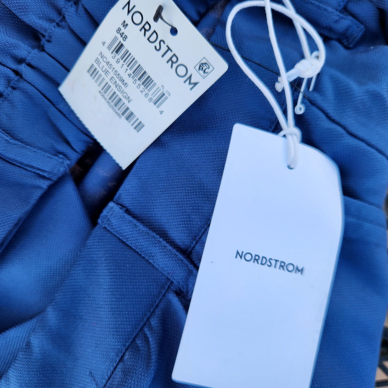 Nordstrom Nordstrom Medium Blue Ensign Shorts Elastic Waist Pocket NWT Size 28" / US 6 / IT 42 - 11 Thumbnail