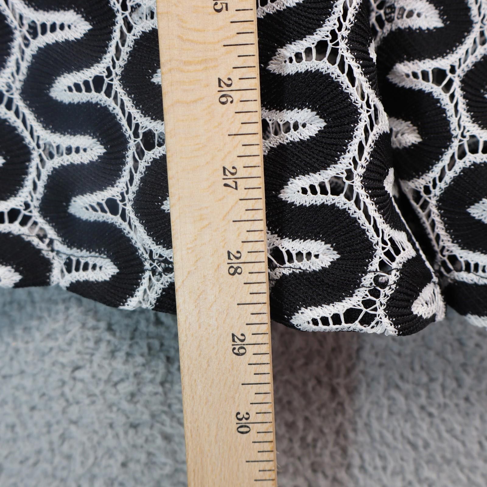 Other Slinky Brand Womens Top Jacket 3/4 Sleeve 1X Crochet Black Size XL / US 12-14 / IT 48-50 - 4 Thumbnail