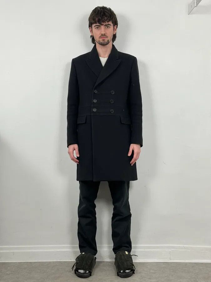 Dior AW2006 Dior Black Buttoned Officer Wool Long Coat by Hedi Slimane Size US M / EU 48-50 / 2 - 2 Thumbnail