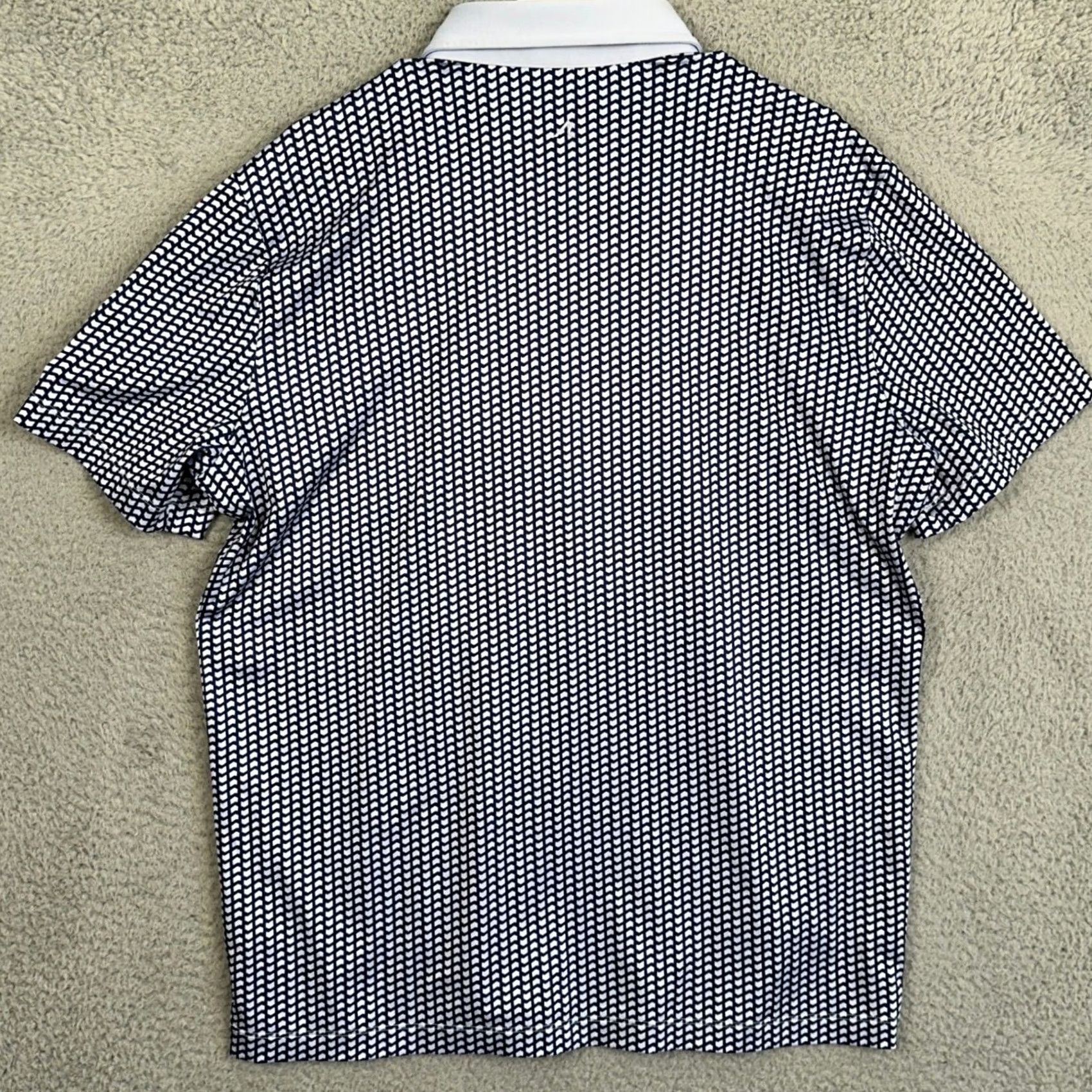 Vintage Redvanly Polo Shirt Mens L Navy White Geometric Chevron Golf Athletic Stretch Logo Size US L / EU 52-54 / 3 - 3 Thumbnail