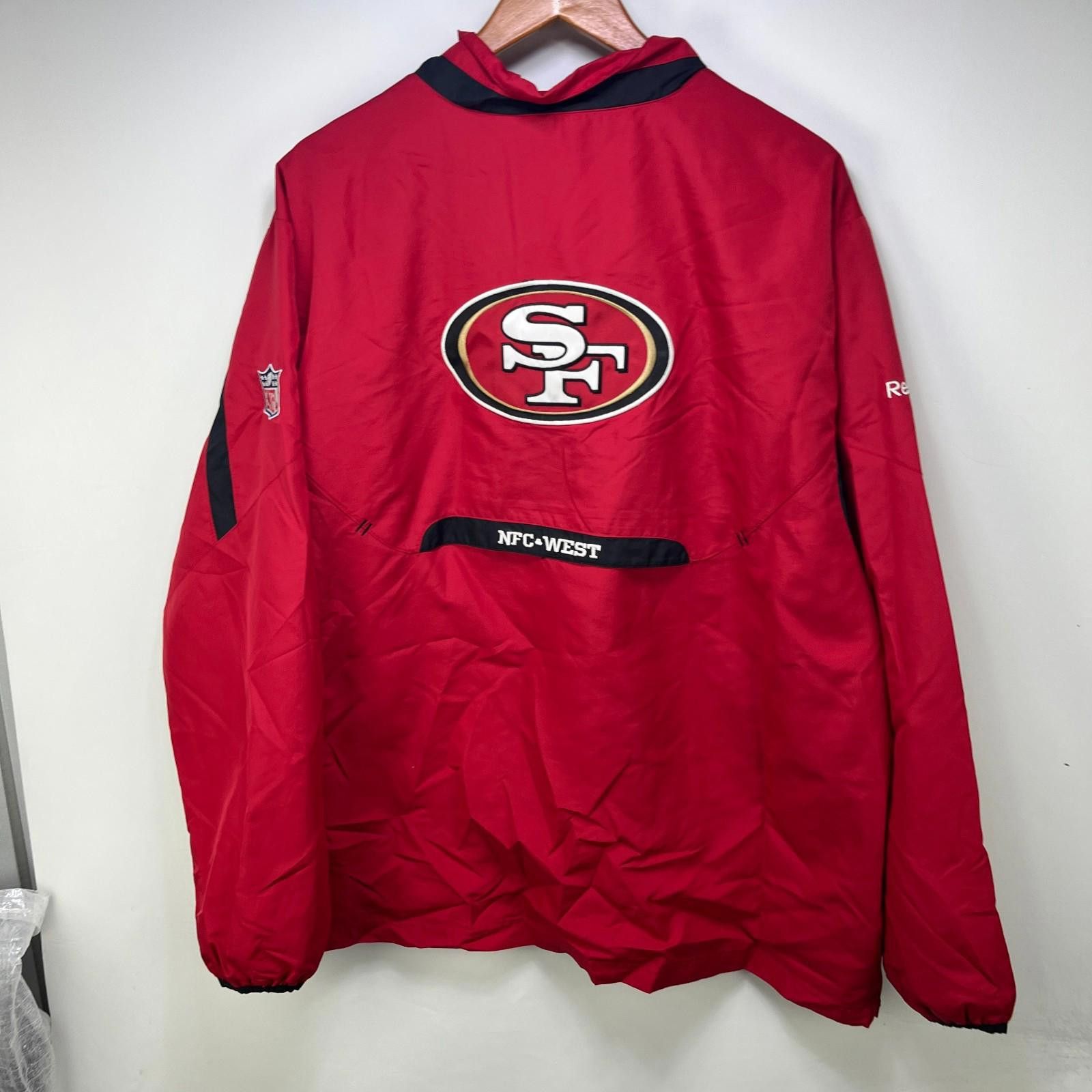 Reebok Vintage San Francisco 49ers Windbreaker Jacket XL Size ONE SIZE - 3 Thumbnail