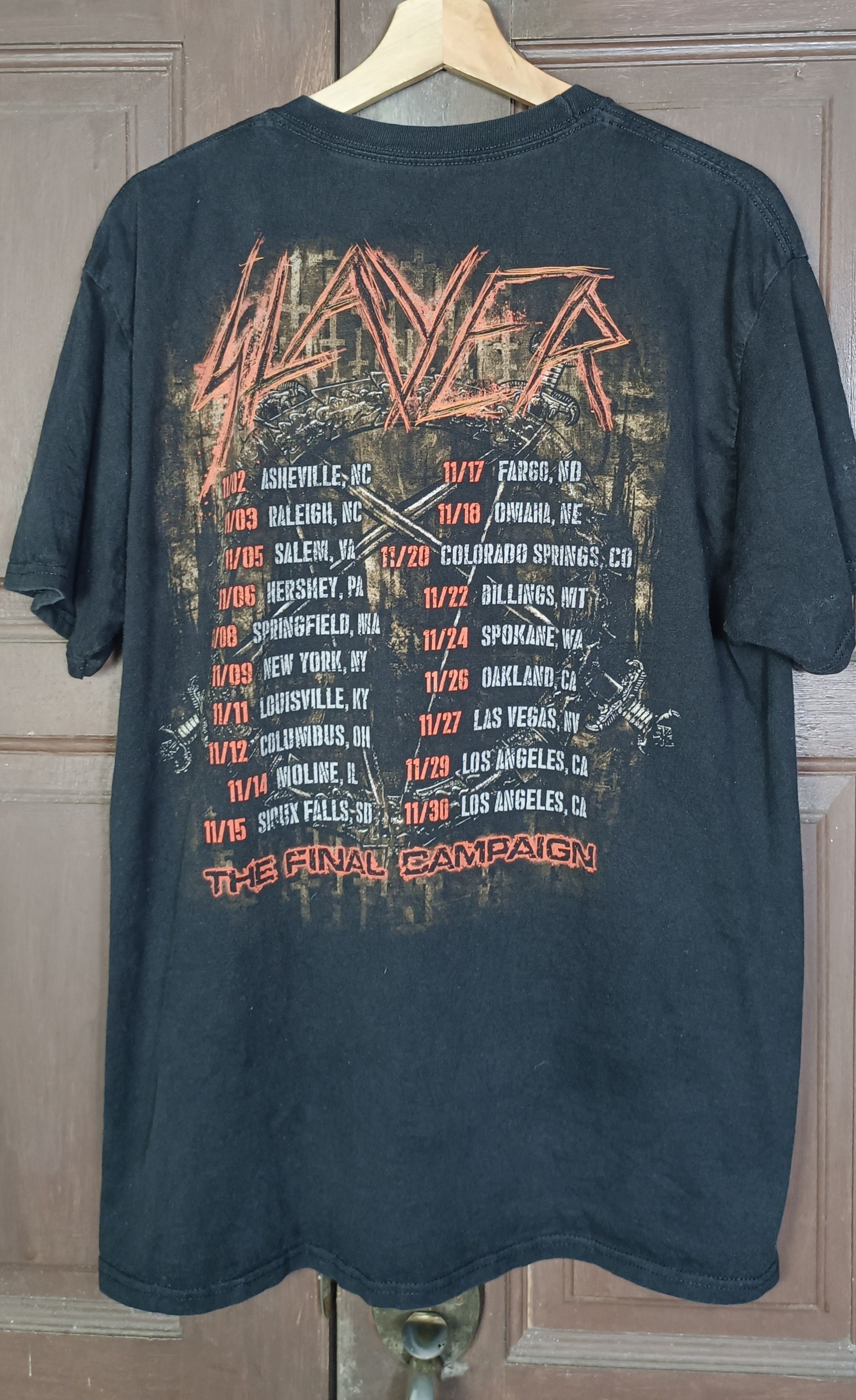 Band Tees × Slayer 🔥Slayer " The Final Campaing" Tour Tee Size US L / EU 52-54 / 3 - 4 Thumbnail