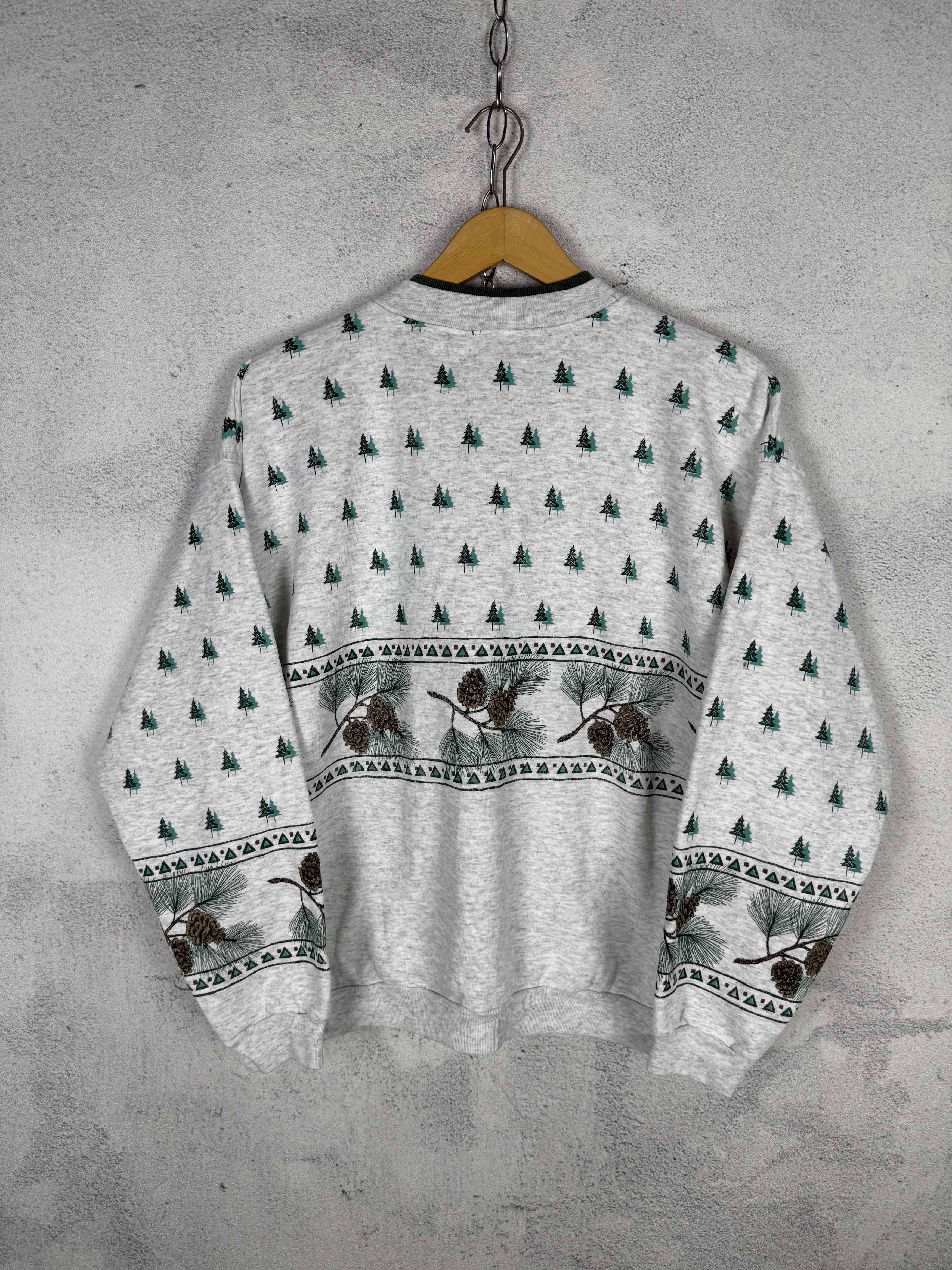 Vintage Vintage 90s Artisans Sunschein Forest Pinecone Sweatshirt Size US M / EU 48-50 / 2 - 2 Thumbnail