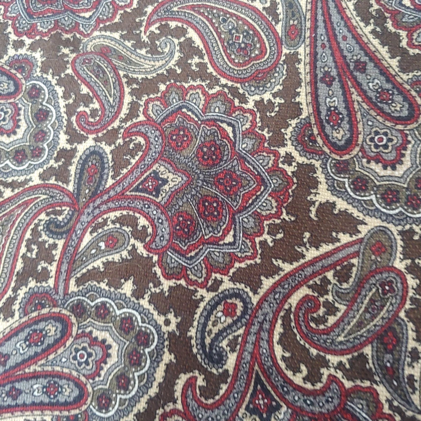 Vintage WOMEN'S WOOLRICH PAISLEY BLOUSE XL LONG SLEEVE COTTON MAROON BROWN CASUAL Size XL / US 12-14 / IT 48-50 - 3 Thumbnail