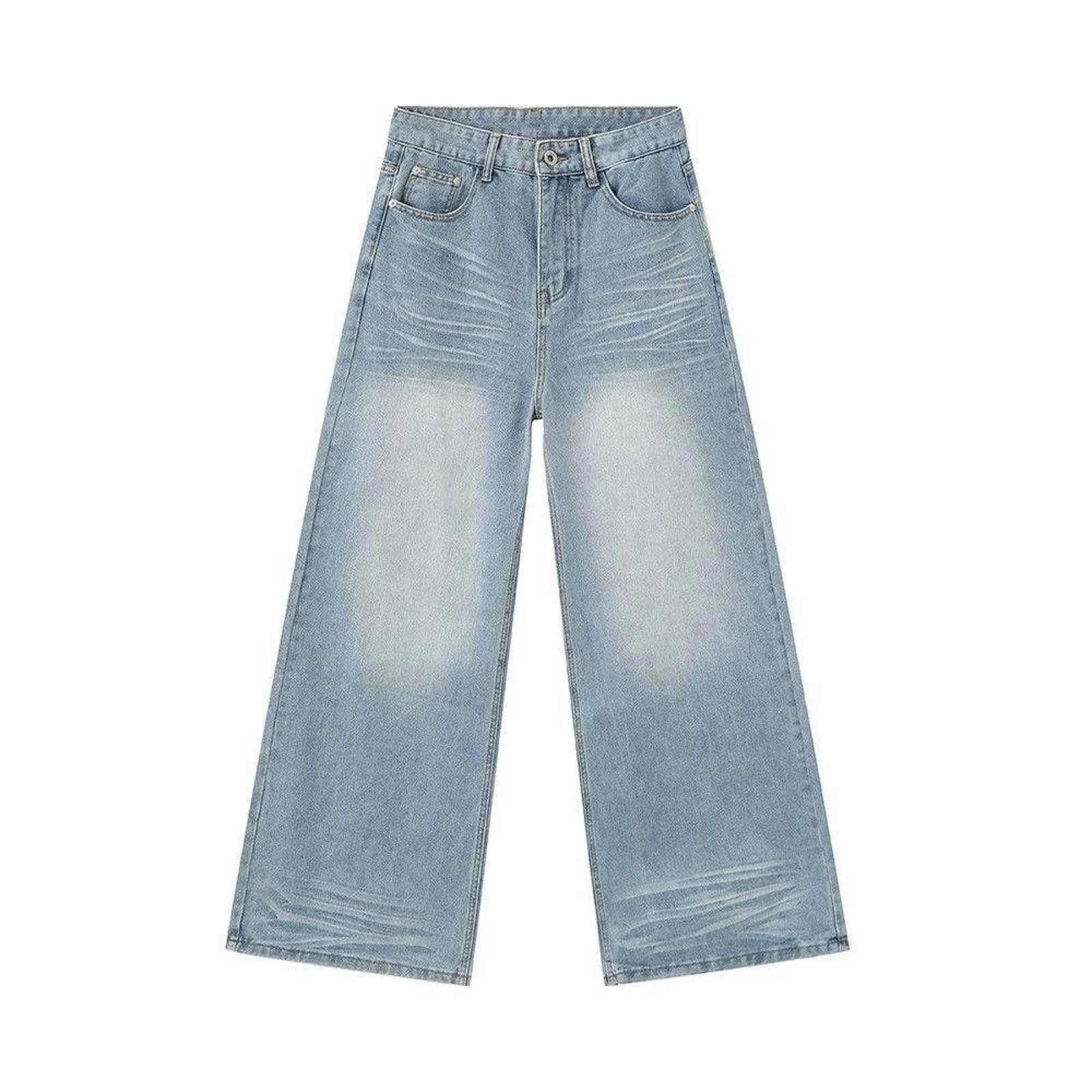 Vintage Blue Wide Leg Baggy Denim Jeans Size US 30 / EU 46 - 6 Thumbnail