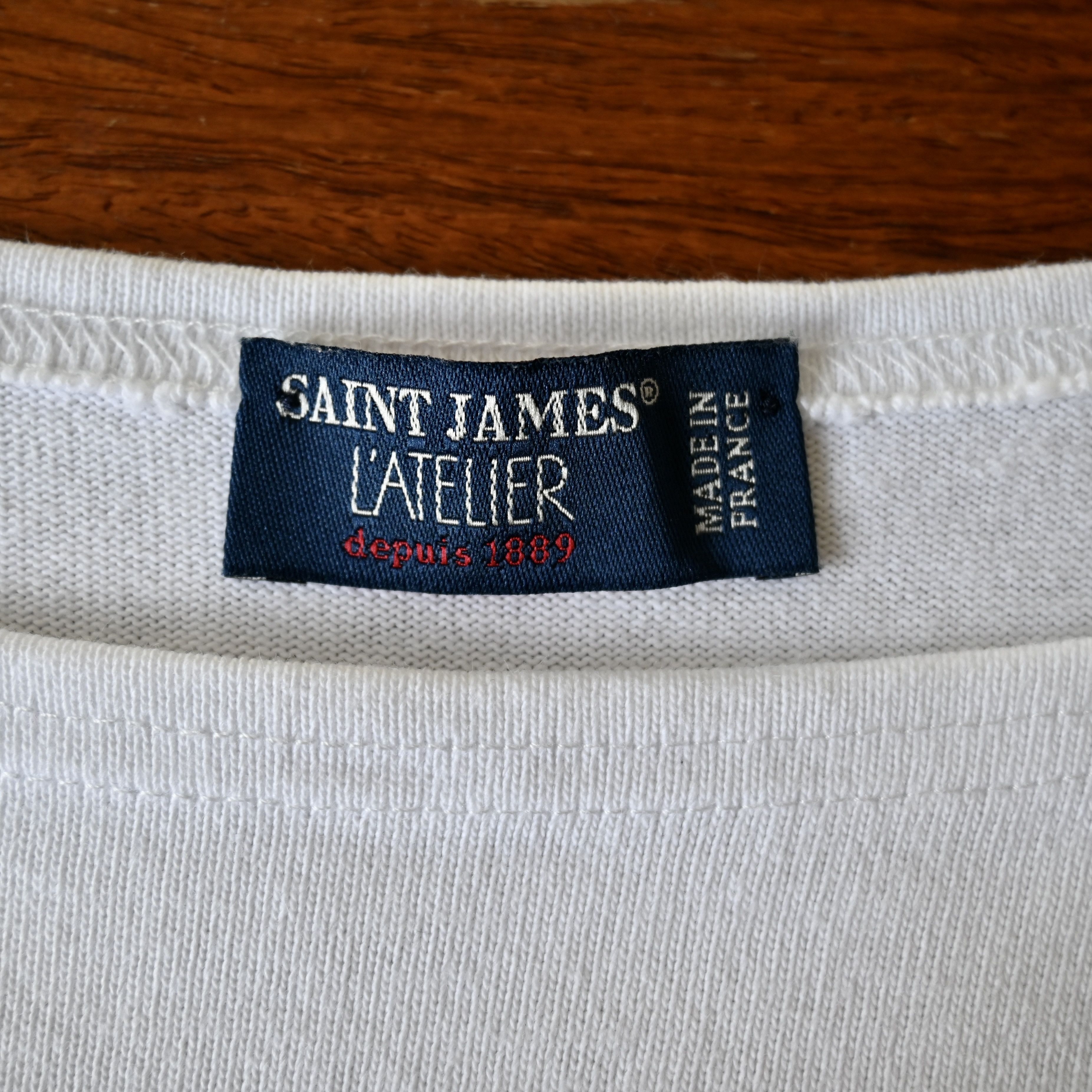 Saint James SAINT JAMES heavyweight cotton solid basque shirt, size 3 Size US S / EU 44-46 / 1 - 7 Thumbnail