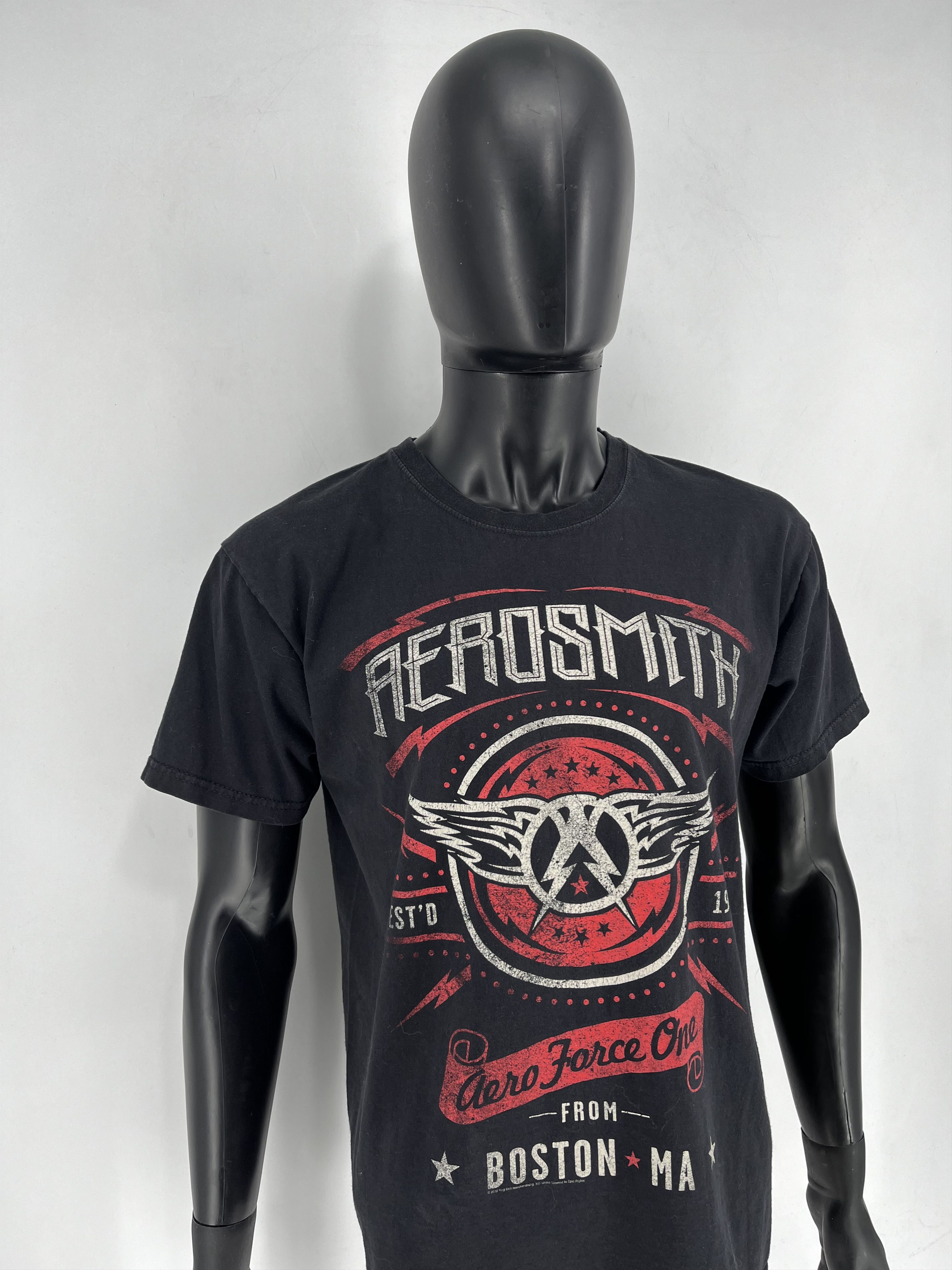 Band Tees Vintage Allstyle Men's Aerosmith 2015 Aero Force One TShirt Size US L / EU 52-54 / 3 - 3 Thumbnail