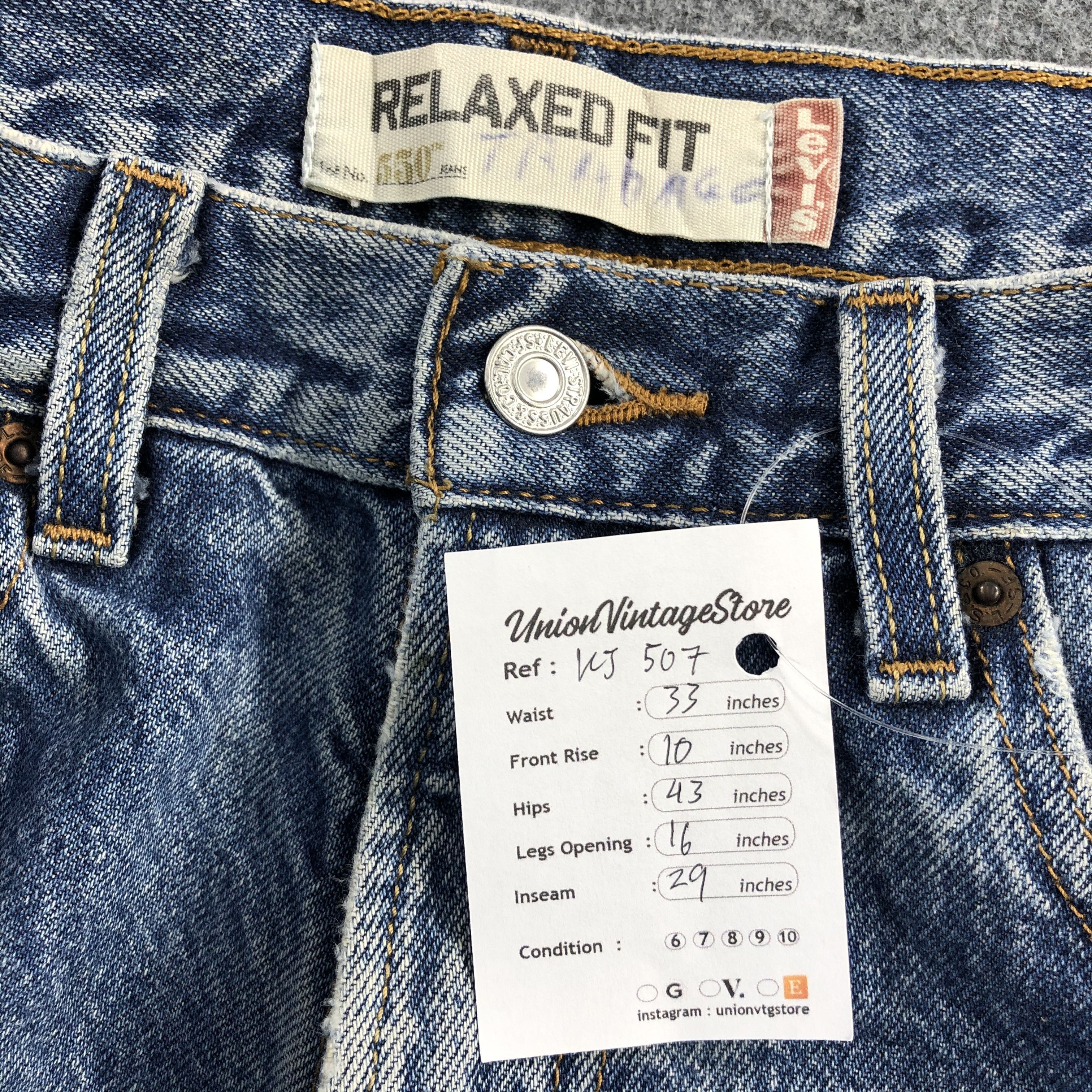 Levi's Vintage Levis 550 Jeans Faded Blue Denim KJ507 Size US 32 / EU 48 - 12 Thumbnail