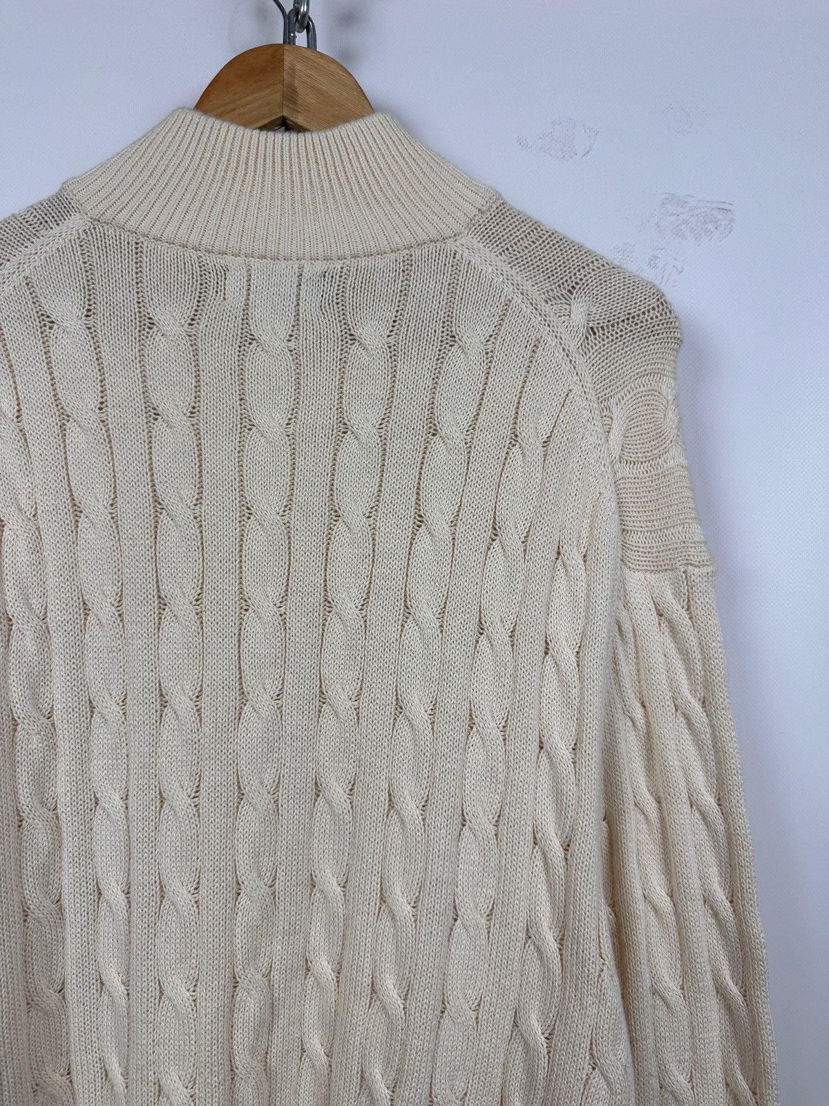 Polo Ralph Lauren Polo Ralph Lauren Cable Knit Quarter Zip Mock Neck Sweater Size US XXL / EU 58 / 5 - 18 Thumbnail