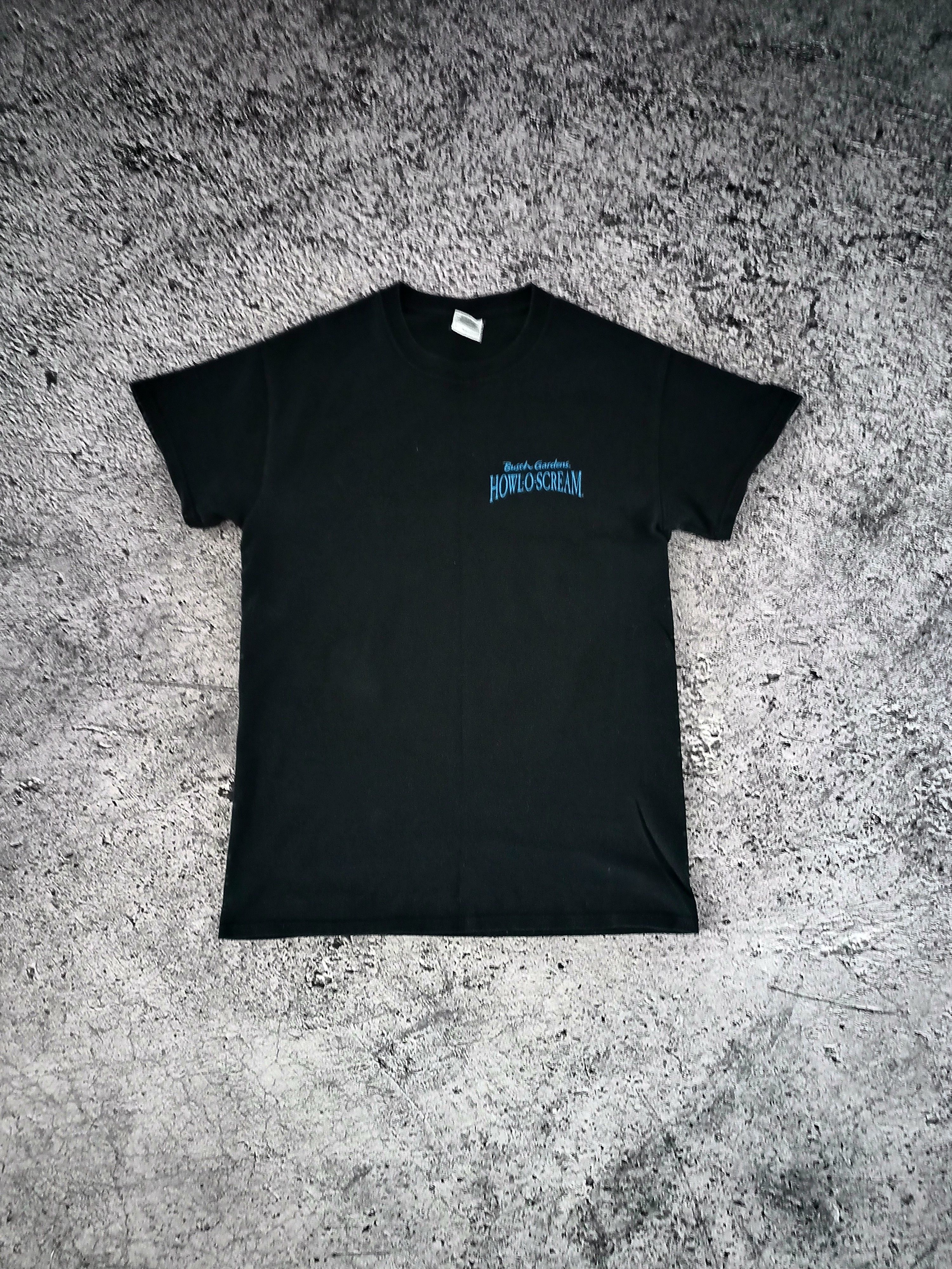 Gildan × Vintage Vintage Y2K Busch Gardens Howl-O-Scream Horror Tee Shirt Size US S / EU 44-46 / 1 - 2 Thumbnail