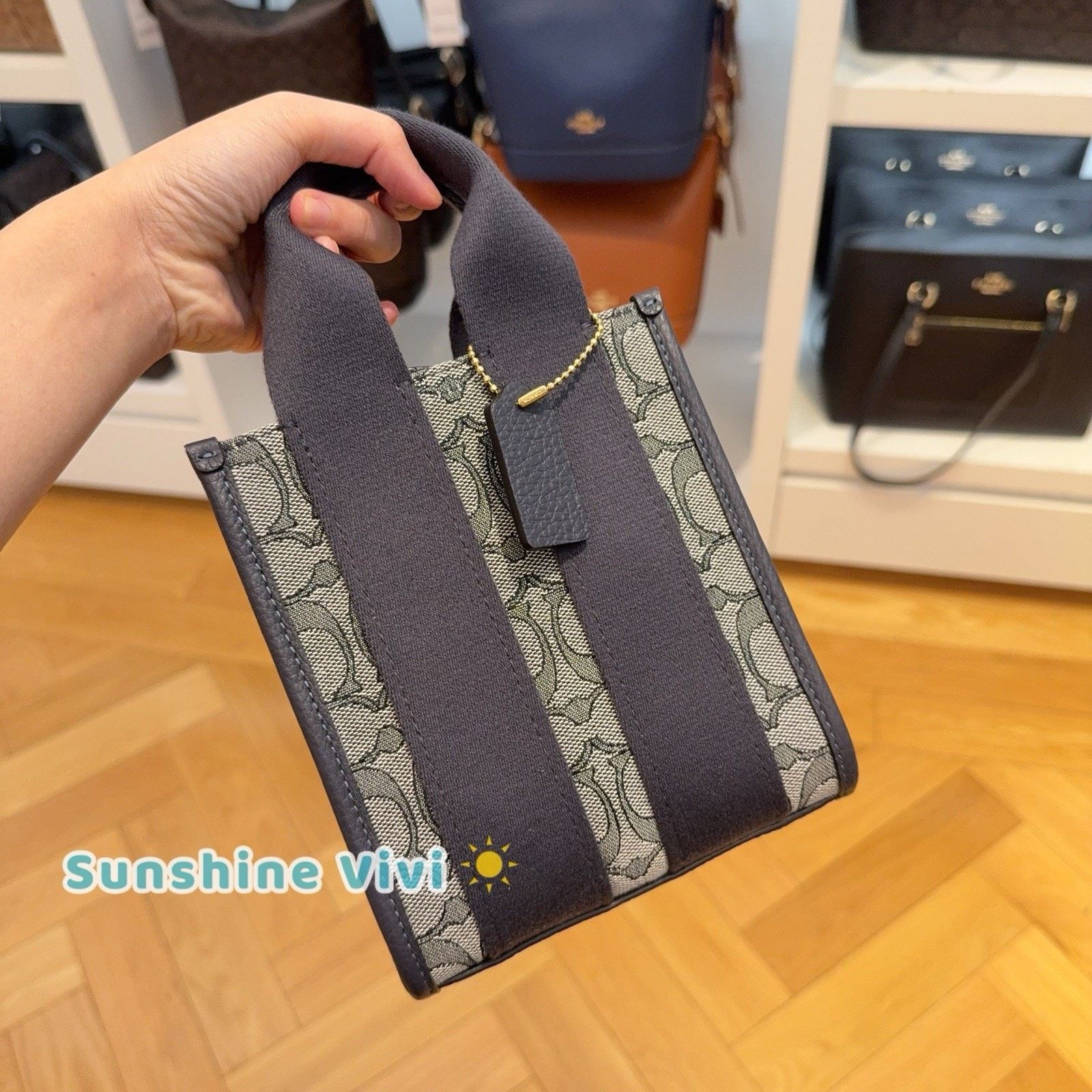Coach NWT Coach Smith Mini Tote Bag CCL75 Gold/Navy/Midnight Navy Size ONE SIZE - 1 Thumbnail