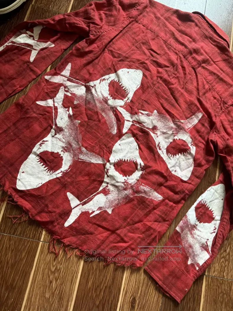 Amiri Amiri Red shark shirt Size US S / EU 44-46 / 1 - 7 Thumbnail