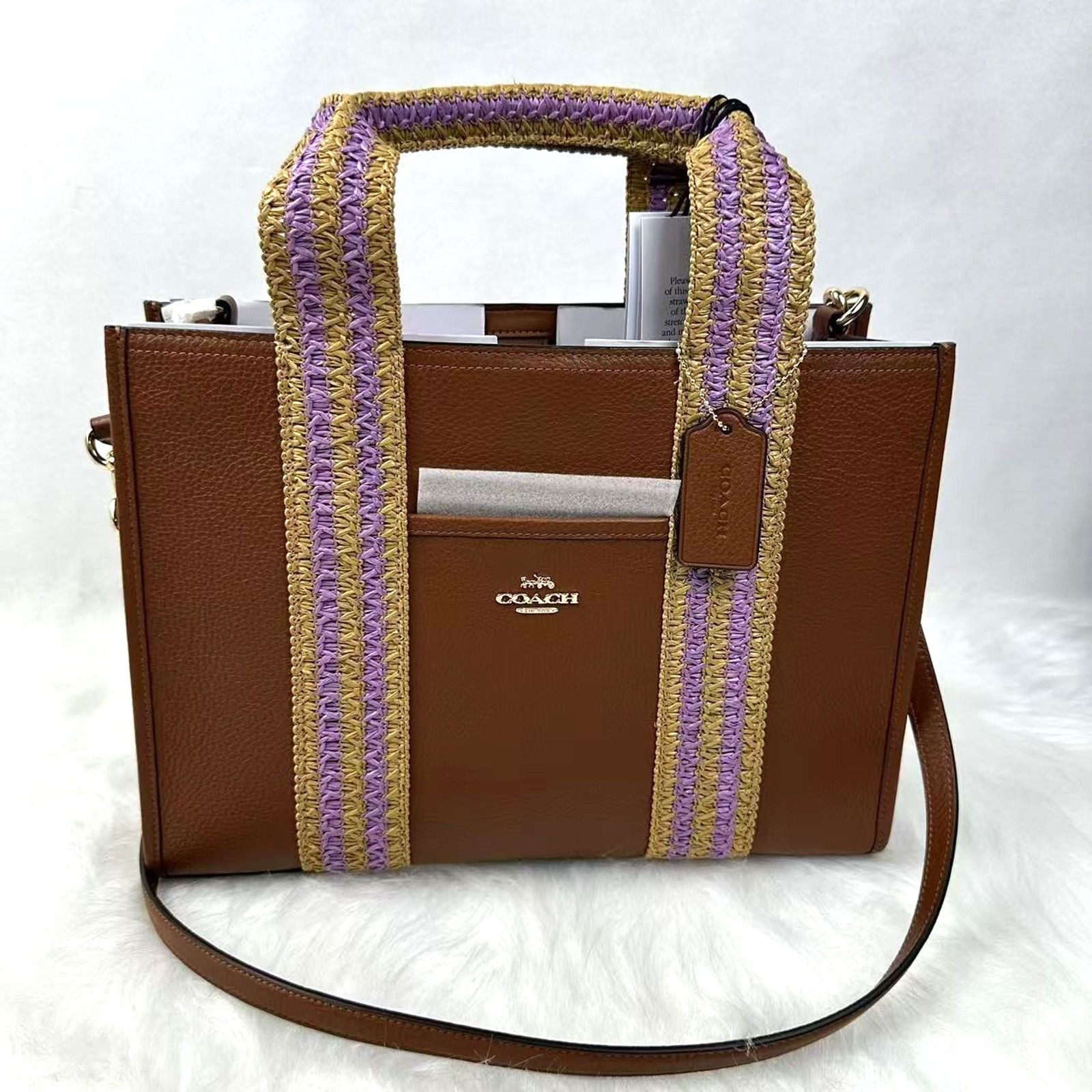 Coach Coach Smith Tote Bag Crossbody In Leather/Gold/Redwood Size ONE SIZE - 1 Thumbnail