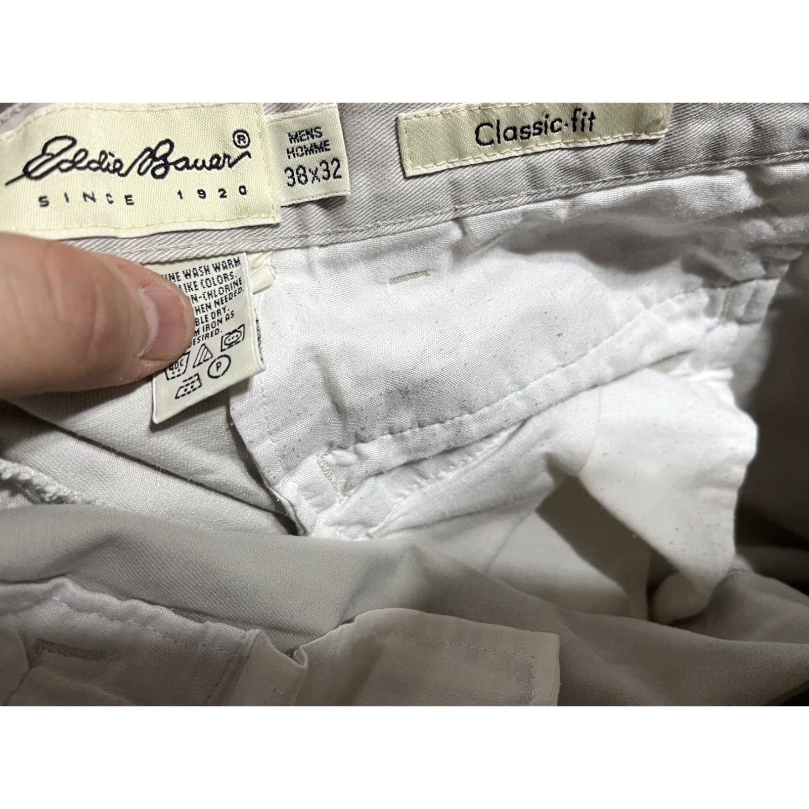 Eddie Bauer Eddie Bauer Classic fit Pleated Pants 38x32 Men Beige Khaki Chino Trousers Casual Size US 38 / EU 54 - 5 Thumbnail