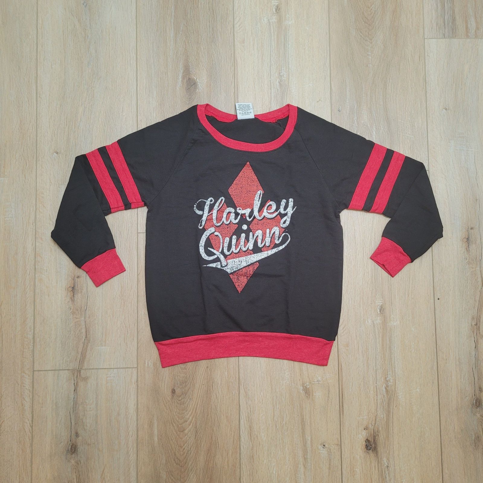 DC Comics Harley Quinn Womens Small T-Shirt (Junior M Tag) Raglan Size S / US 4 / IT 40 - 1 Thumbnail