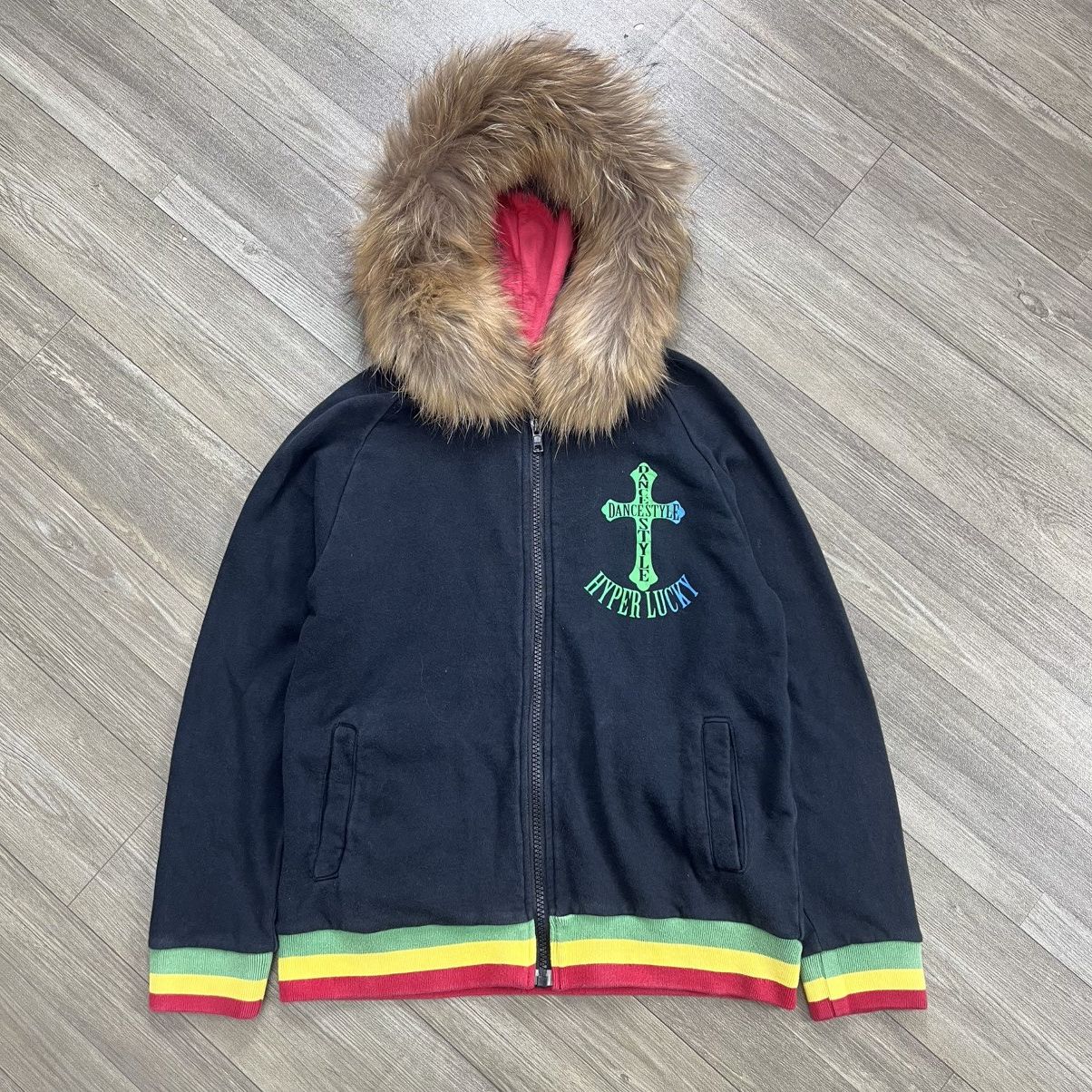 Japanese Brand 2000s Dance Style Rainbow Cross Punk Lgb Fur Zip Hoodie Y2K Size US S / EU 44-46 / 1 - 11 Thumbnail