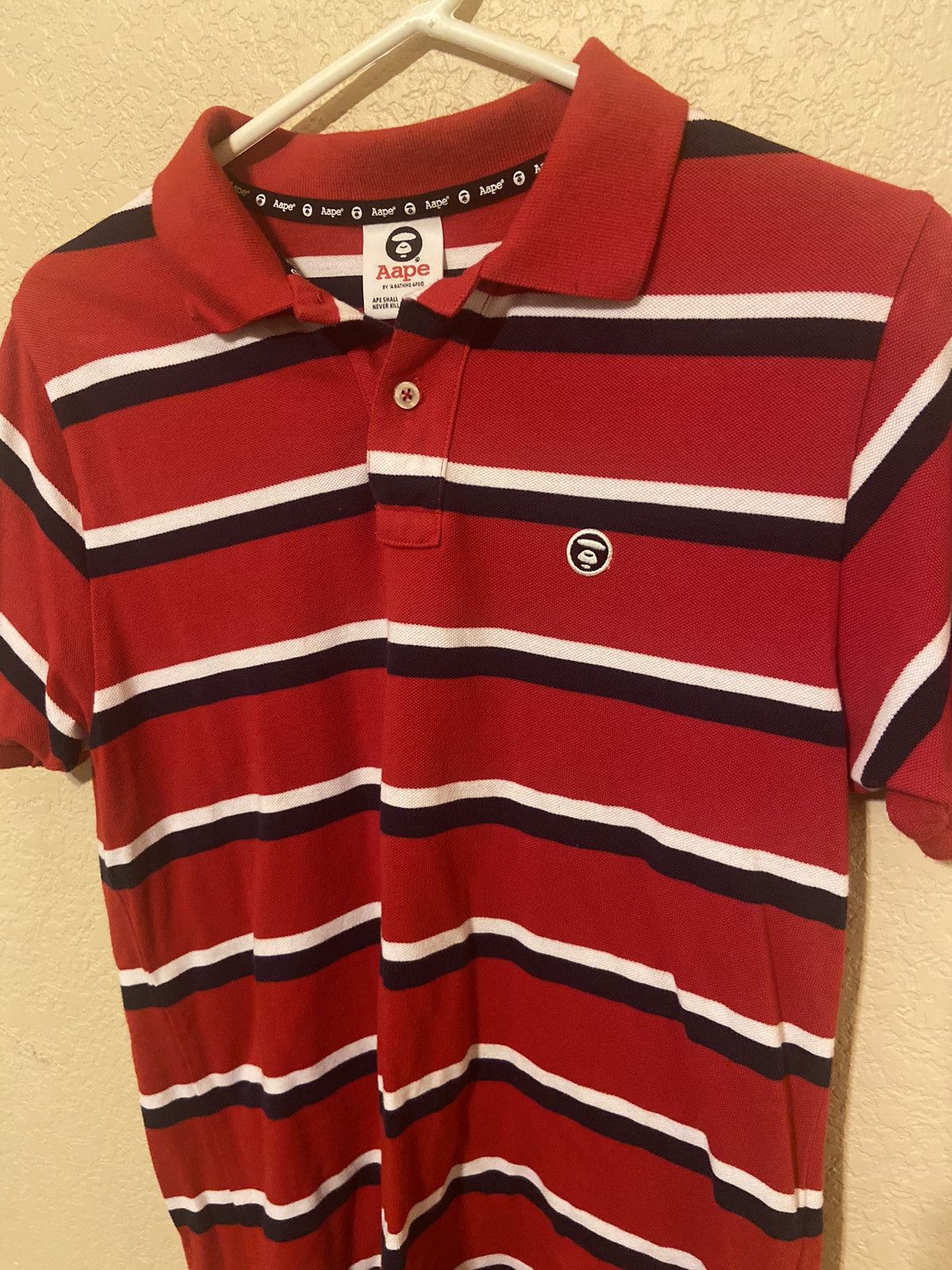 Aape AAPE by A Bathing Ape Striped Polo Size US S / EU 44-46 / 1 - 2 Thumbnail