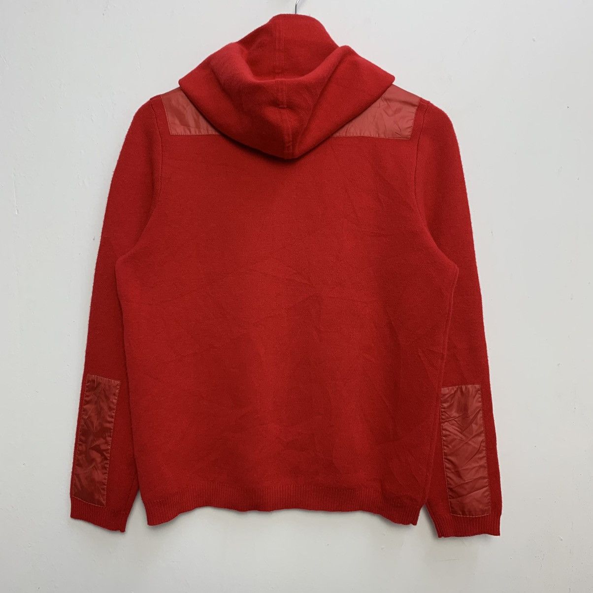 Lanvin Lanvin Sport Red Knit Hoodie w/ Nylon Paneling Size US S / EU 44-46 / 1 - 2 Thumbnail