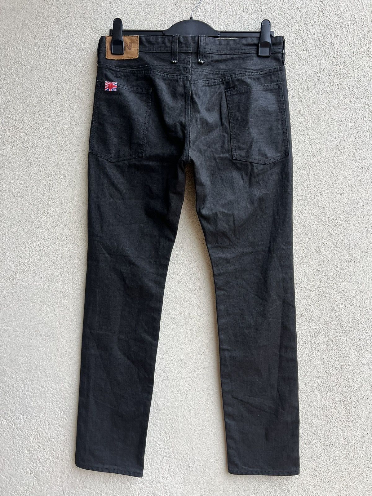 R.Newbold R.Newbold X D.I.E Waxed Denim Regular Jeans Size US 31 - 24 Thumbnail