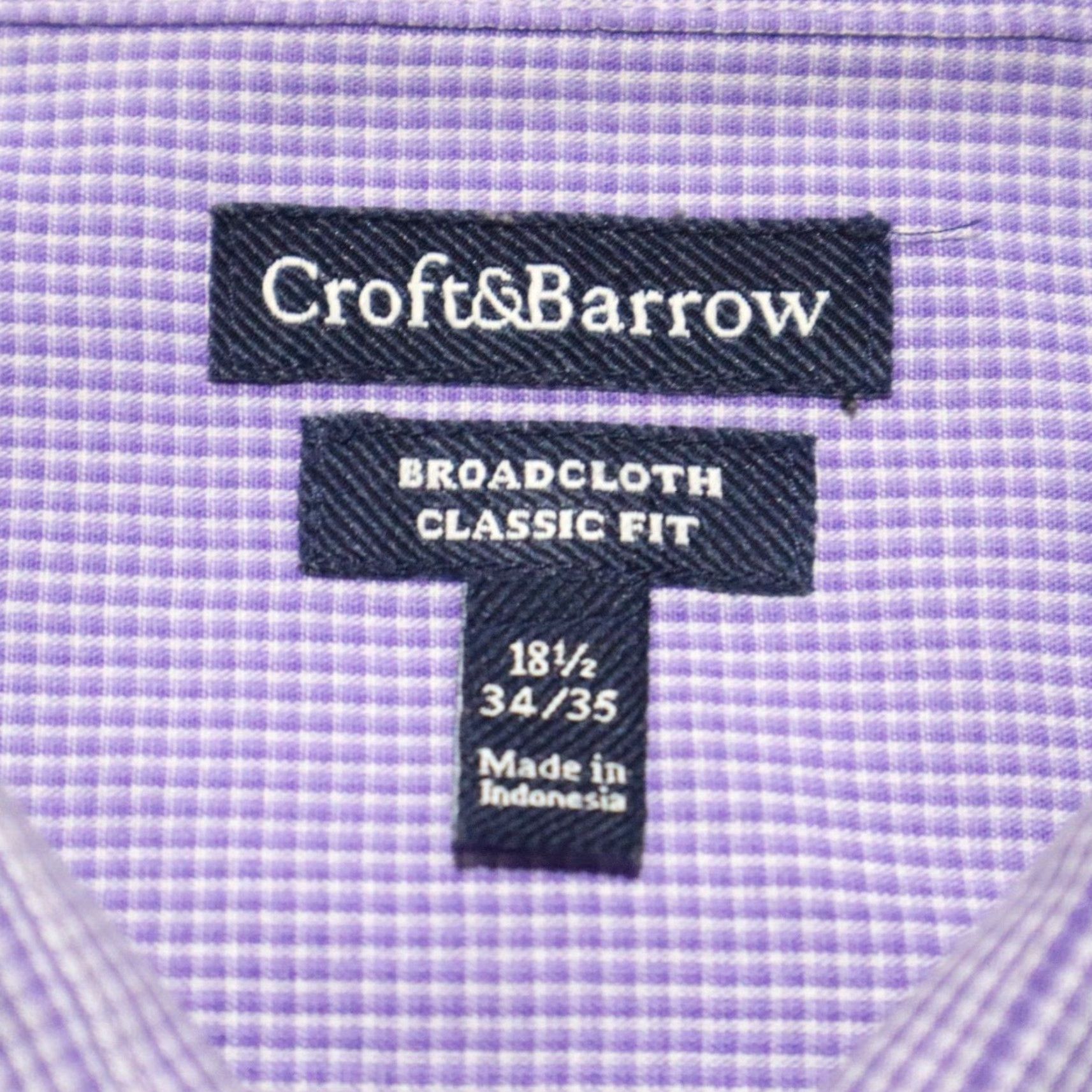 Croft & Barrow Croft & Barrow Shirt Button-Up Long Sleeve 2XL Purple Men Size US XXL / EU 58 / 5 - 3 Thumbnail
