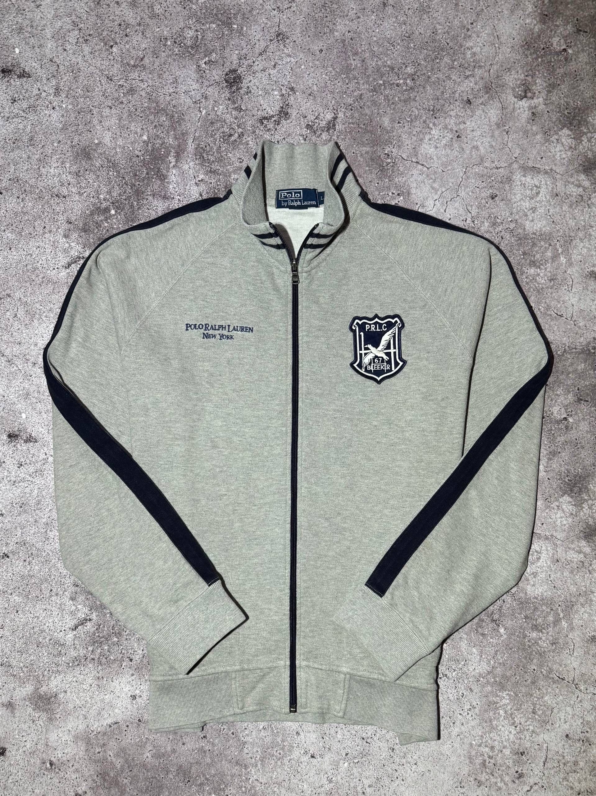 Polo Ralph Lauren Polo Ralph Lauren Vintage Gray Zipped Sweatshirt Streetwear Size US L / EU 52-54 / 3 - 1 Thumbnail