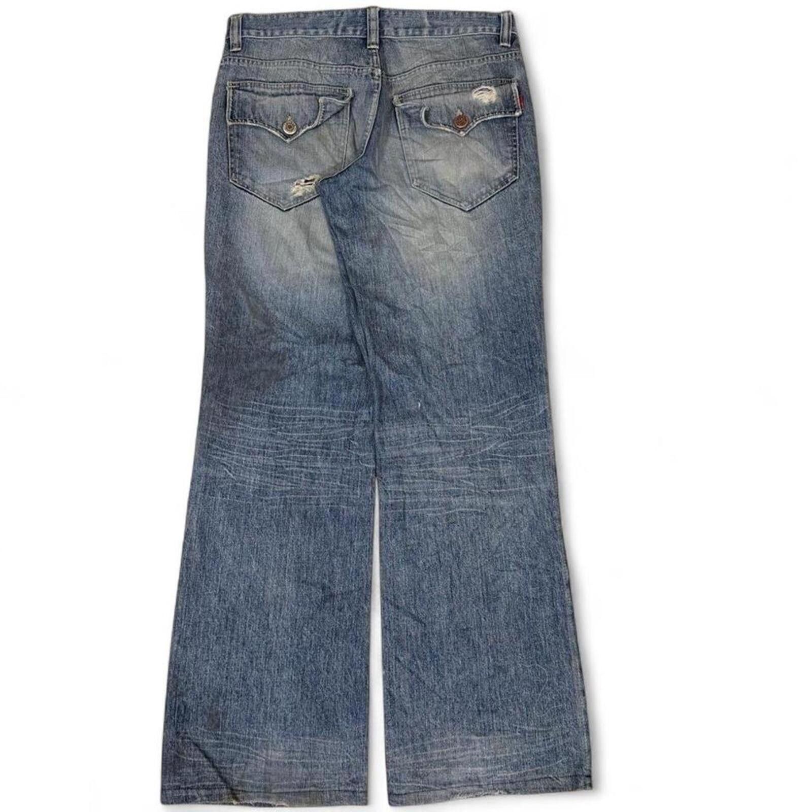 True Religion JAPANESE VINTAGE BIG TRAIN OSAKA BOOTCUT STYLE DENIM JEANS Size US 32 / EU 48 - 4 Thumbnail