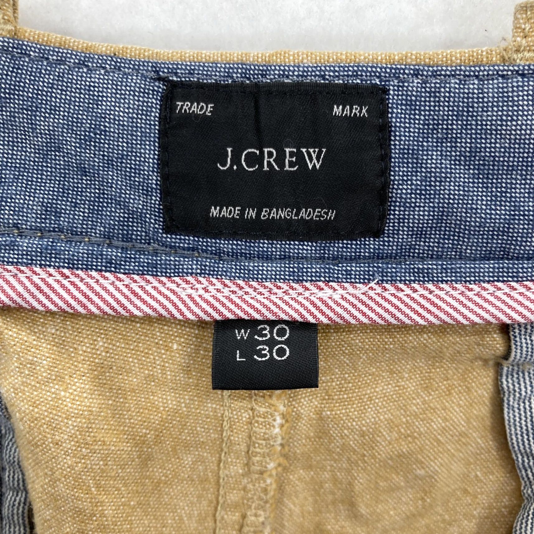 J.Crew J.CREW 770 Straight Chino Pants Mens 30x30 Khaki Tan Cotton Linen Stretch Casual Beige Size US 30 / EU 46 - 4 Thumbnail