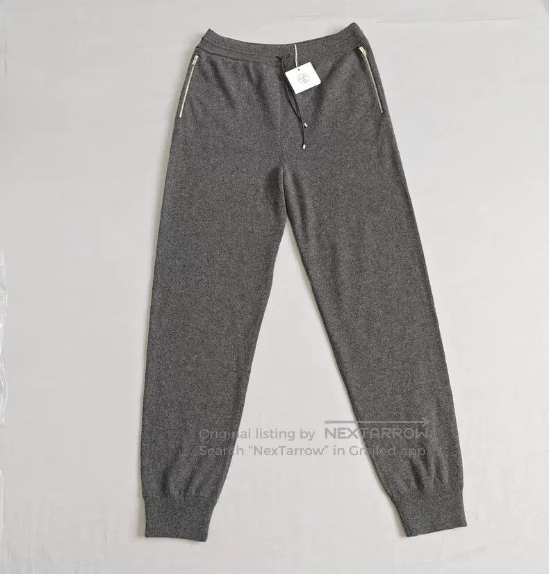 Hermes Hermes size XL Men's cashmere sport trousers, dark gray ver Size US 27 - 1 Thumbnail