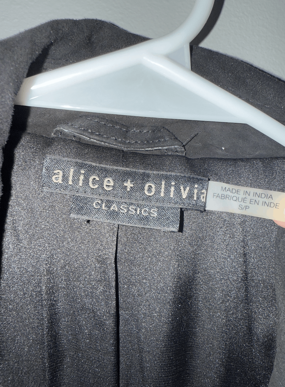 Alice + Olivia Alice and Olivia Miles Moto Suede Jacket Size S / US 4 / IT 40 - 4 Thumbnail