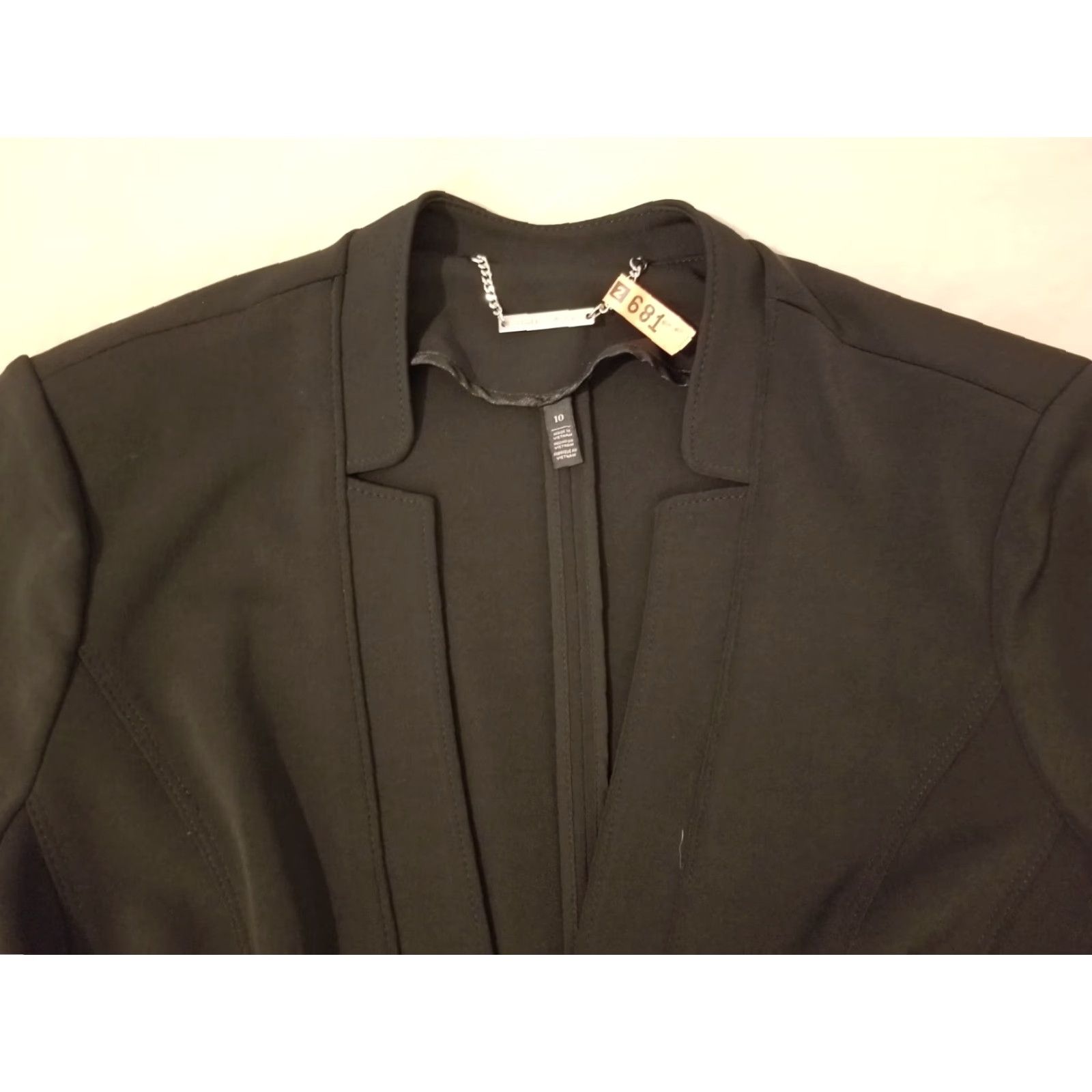 White House Black Market Womens White House Black Market Blazer Jacket 10 Black Shirt? Size L / US 10 / IT 46 - 2 Thumbnail