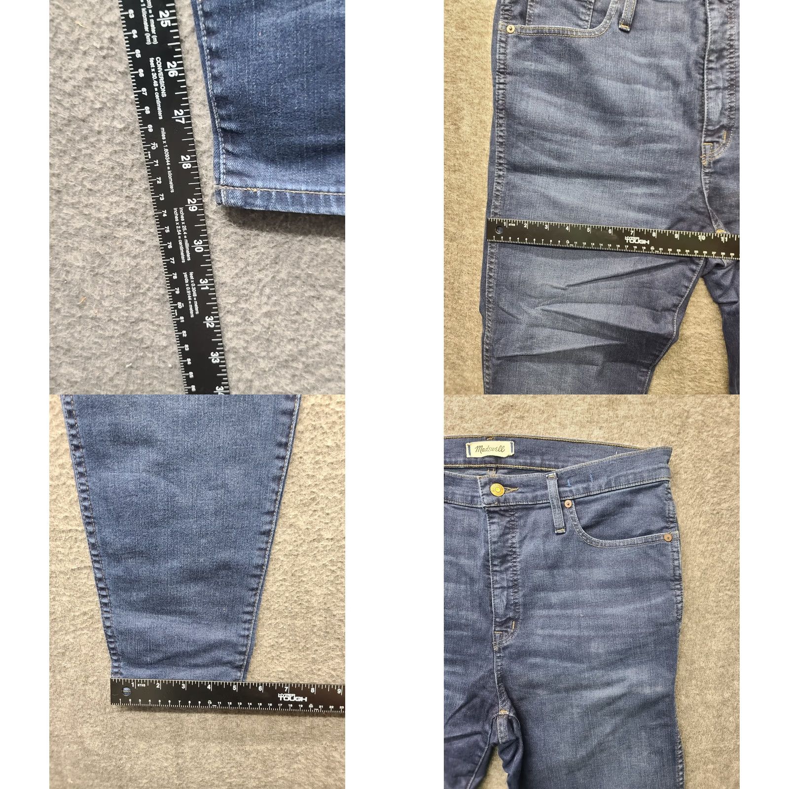 Madewell Madewell Jeans Women’s Size 32×29 High Rise Skinny Stretch Distressed Denim 5-Pocket Blue Slim Regular Womens Size 24" / US 00 / IT 34 - 8 Thumbnail