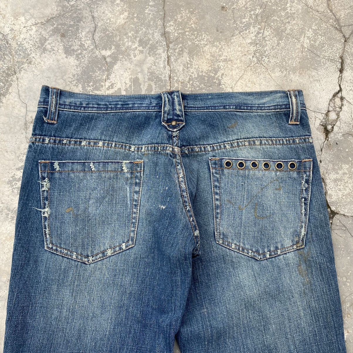 If Six Was Nine ROOT THREE Distressed Flare Size US 34 / EU 50 - 5 Thumbnail