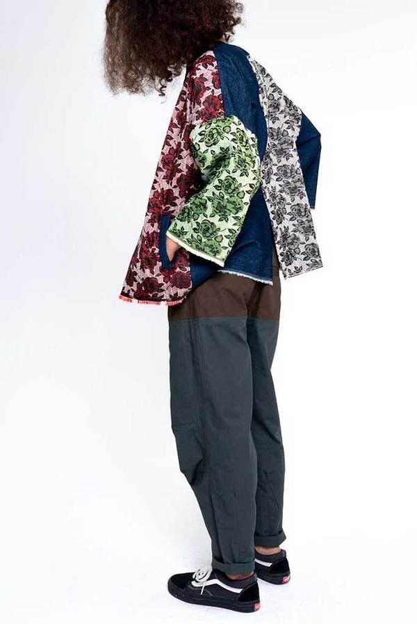 FRIED RICE Unisex Floral & Denim Kimono Size US L / EU 52-54 / 3 - 5 Thumbnail