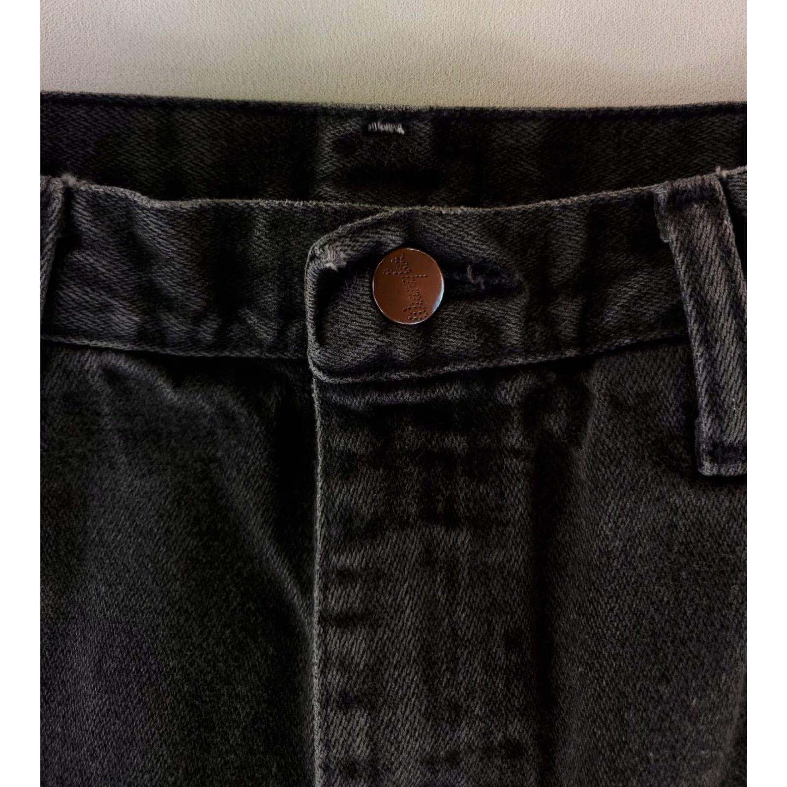 Wrangler VINTAGE Wrangler Jeans Black Made USA 90s 34x38 33x36 Actual Straight Mens 36 Inseam Size US 33 - 2 Thumbnail