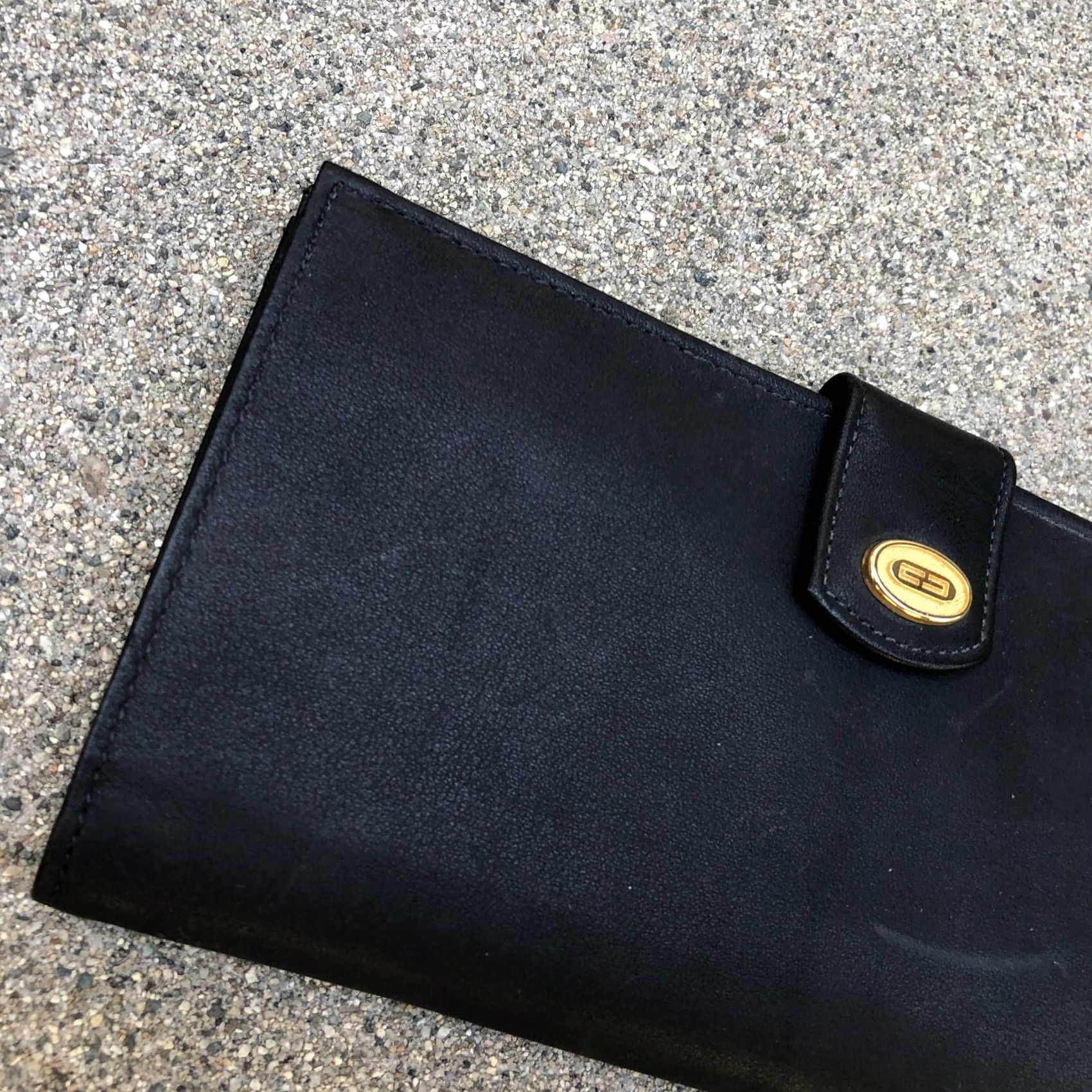 Vintage VINTAGE Gary's Wallet California Dream Leather Purse Card Coin Purse 6.75" W x 3.5" H Black Womens One Size Size ONE SIZE - 4 Thumbnail