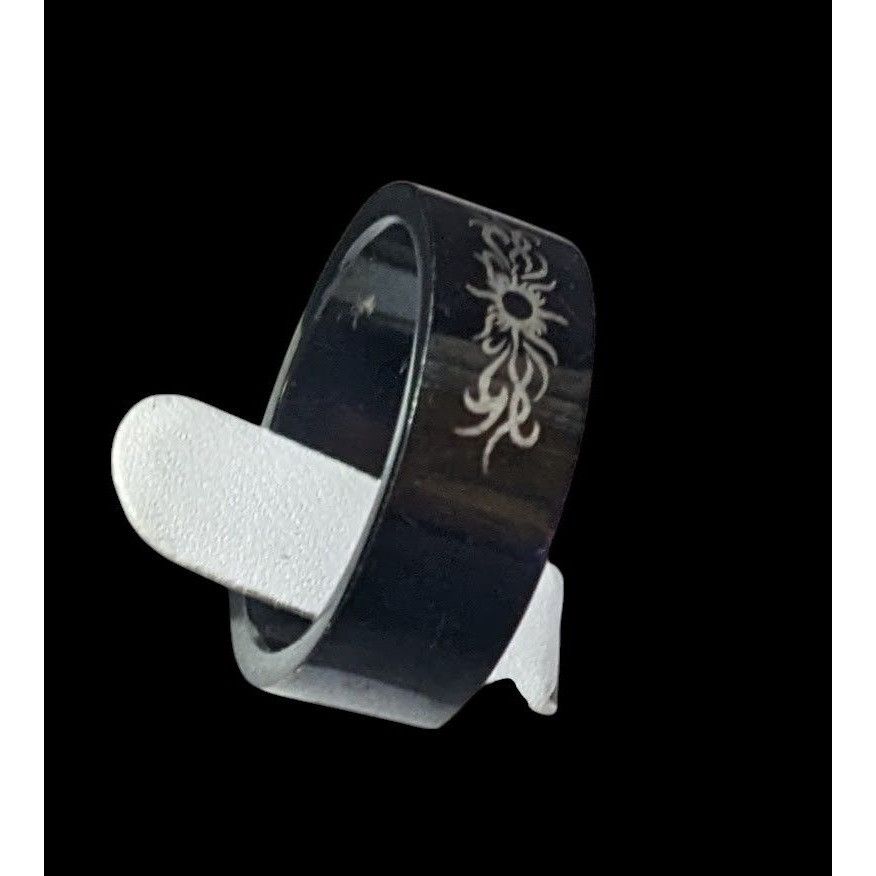 Other Black Stainless Steel Tribal Sun Design 316L Ring Size 10 1/ Size ONE SIZE - 4 Thumbnail