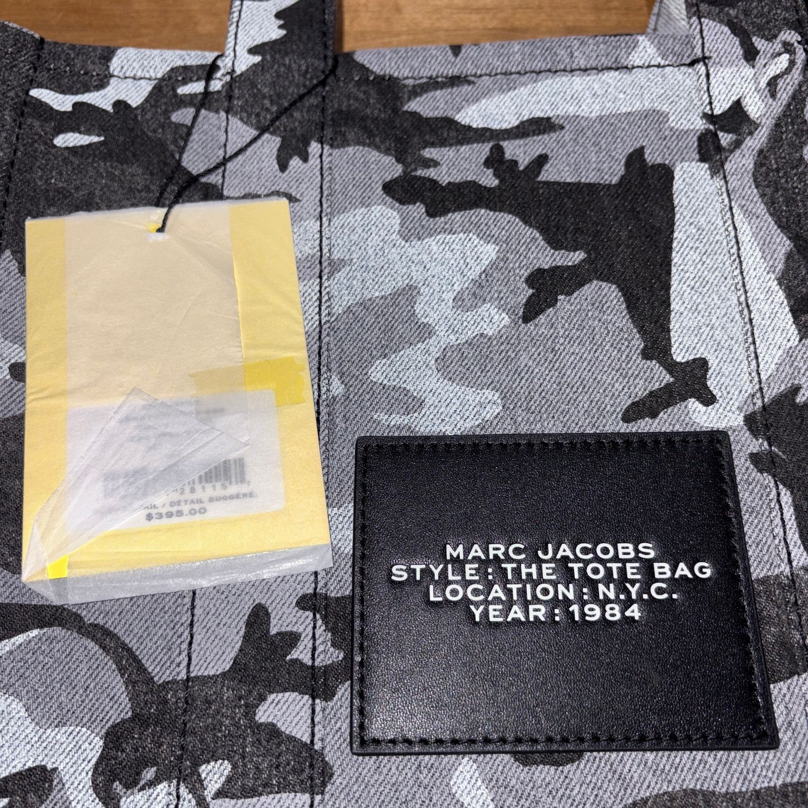 Marc Jacobs NWT Marc Jacobs The Camo Jacquard Large Tote Bag Grey Camo Size ONE SIZE - 5 Thumbnail