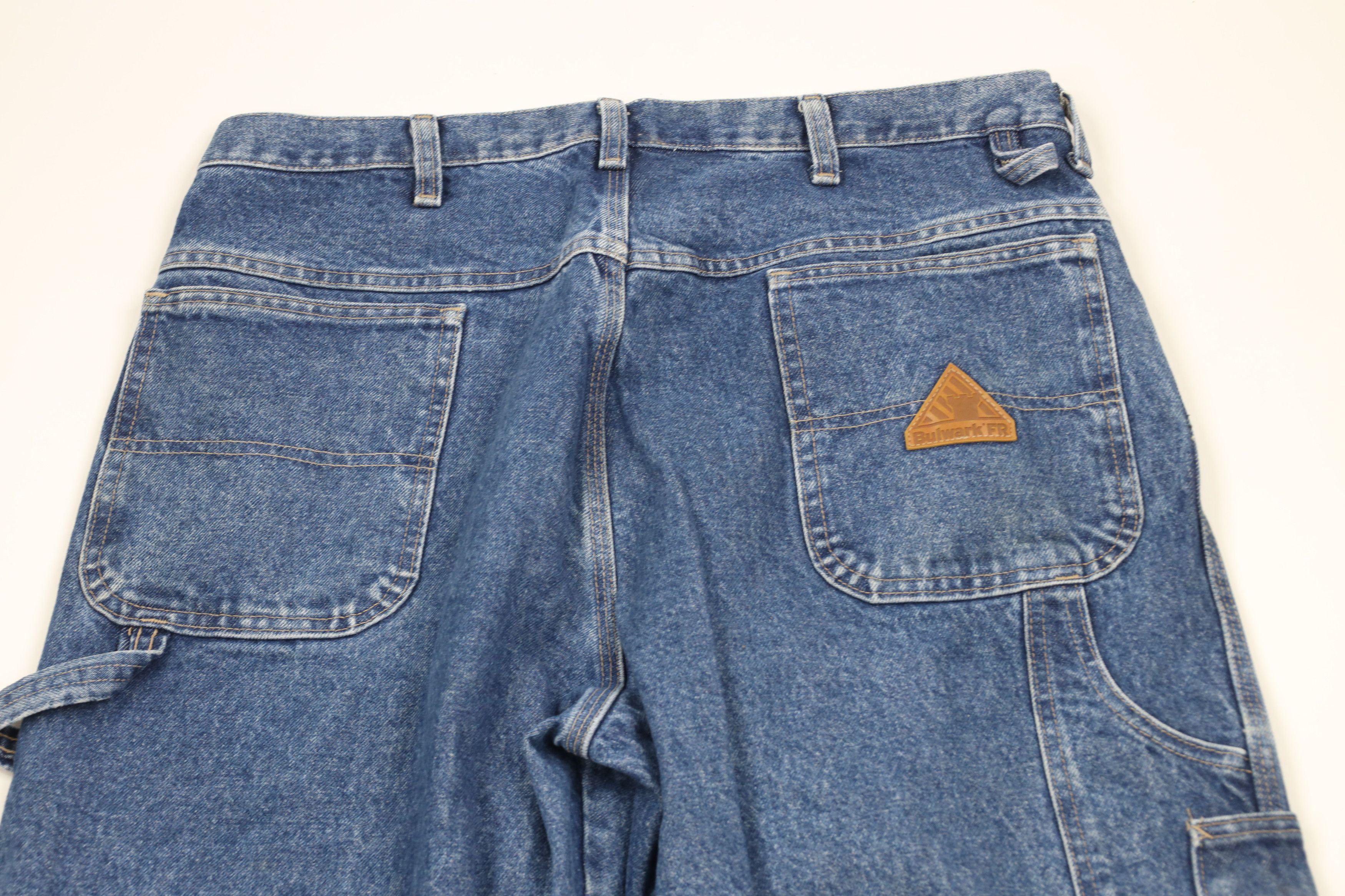 Vintage Vintage Bulwark FR Flame Resistant Wide Leg Dungaree Jeans Size US 38 / EU 54 - 10 Thumbnail