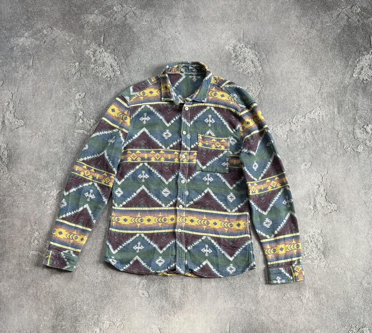 Review Retro L/Size aztec inca shirts button up long sleeve 90s Size US L / EU 52-54 / 3 - 7 Thumbnail