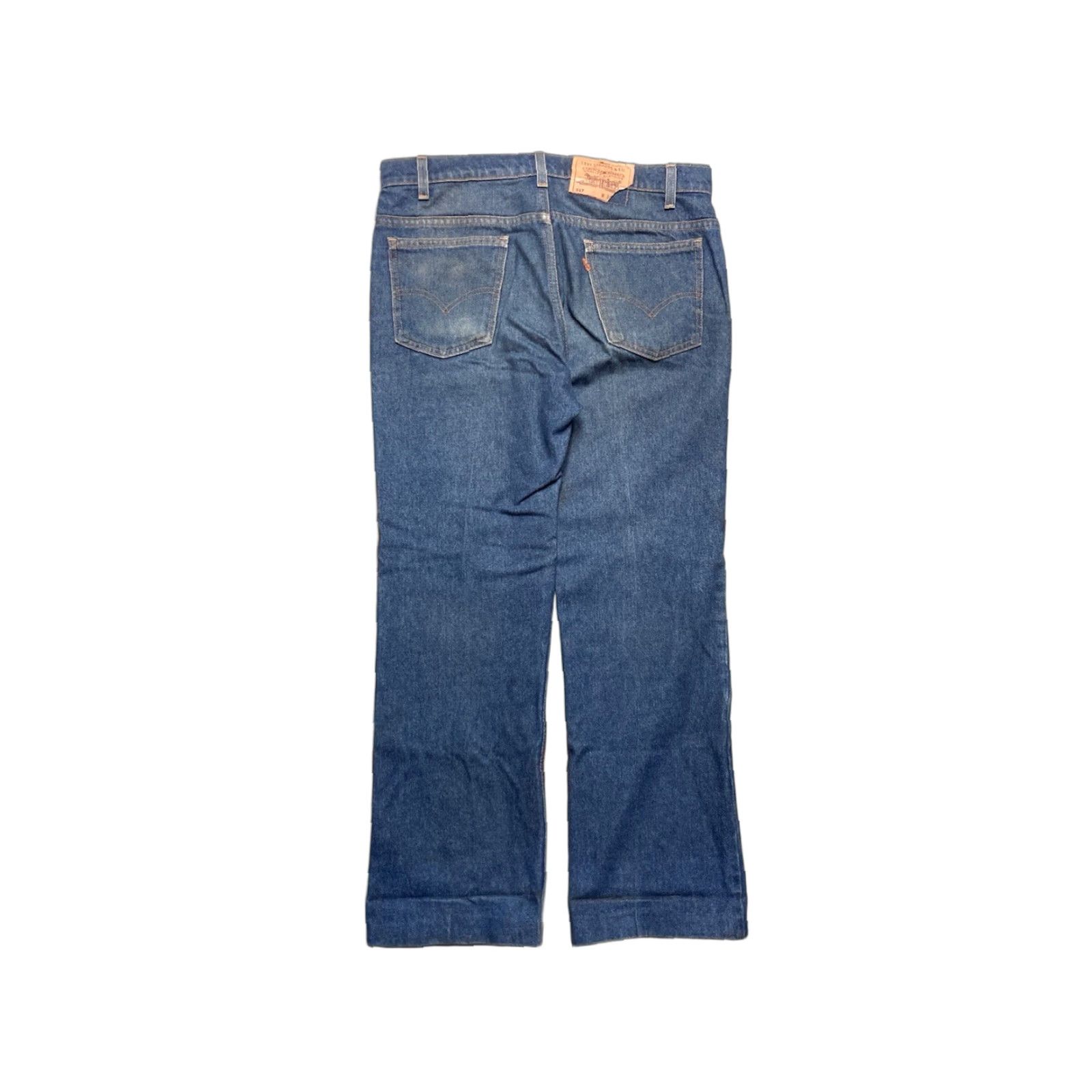 VINTAGE Levi’s 517 Jeans Dark Wash Denim Bootcut Orange Tab 34x28 Mens