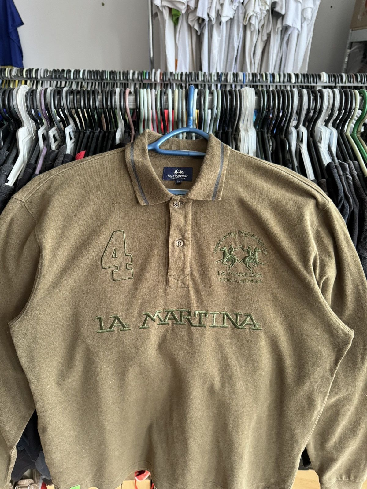 La Martina La Martina Polo Long Sleeve Military Size US L / EU 52-54 / 3 - 3 Thumbnail
