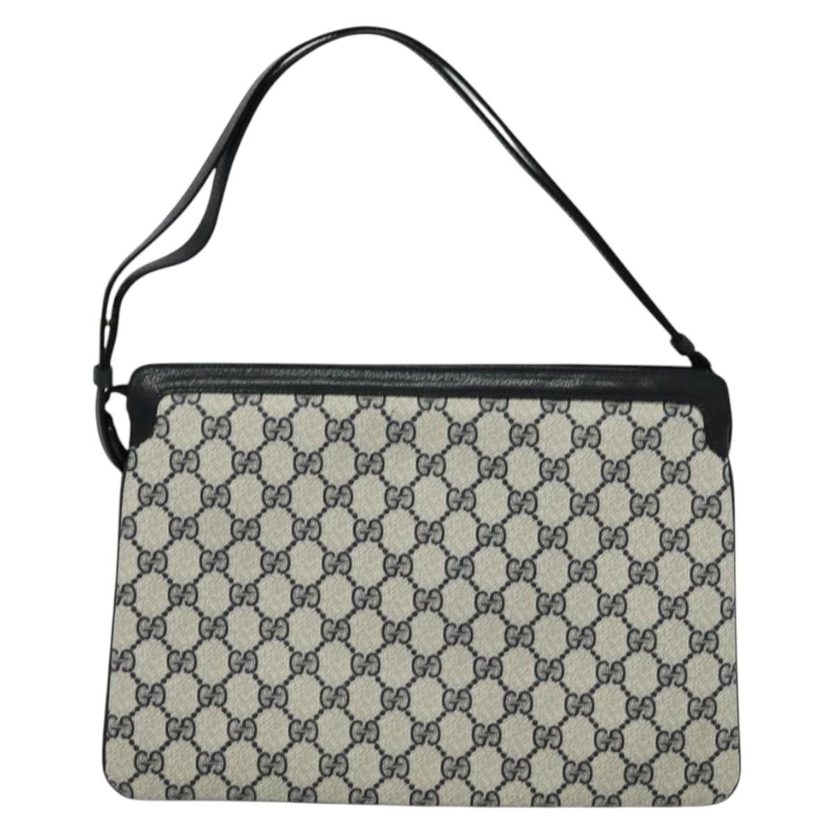 Gucci GUCCI GG Supreme Sherry Line Shoulder Bag Pvc Navy Gold 41 Size ONE SIZE - 3 Thumbnail