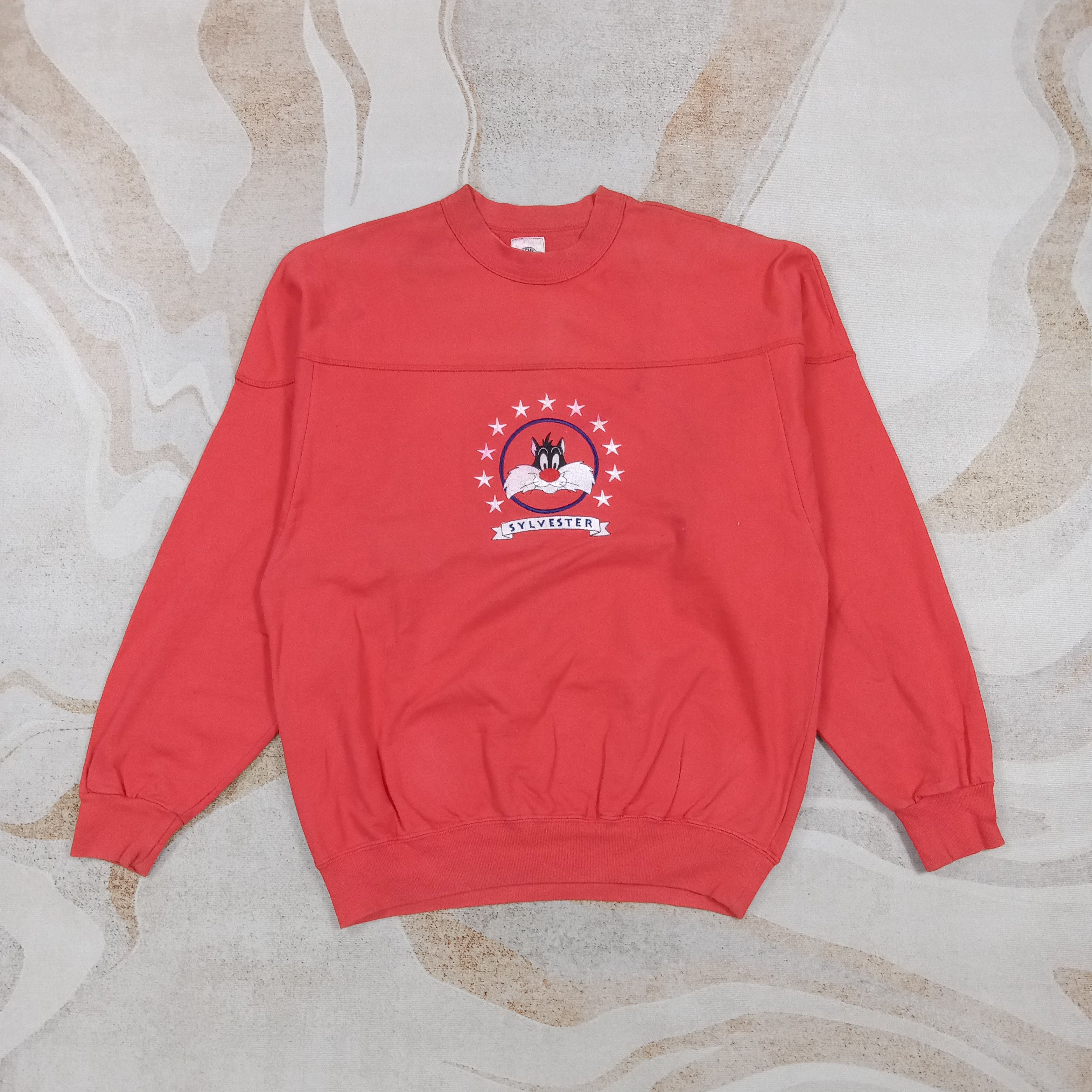 Vintage Sylvester The Cat Looney Tunes Cartoon Sweatshirt C286N21 Size US L / EU 52-54 / 3 - 1 Thumbnail