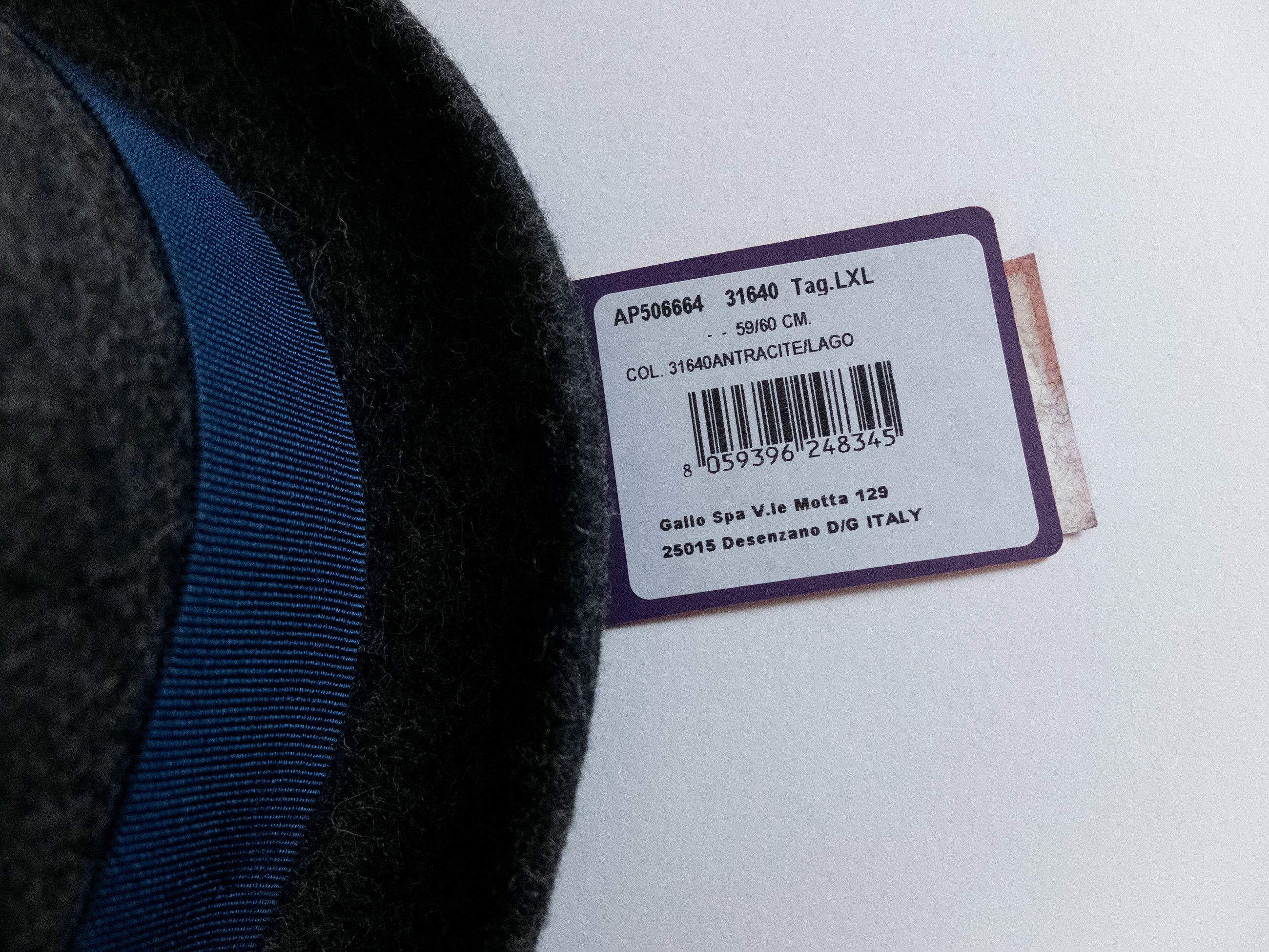 Other GALLO anthracite gray felt wool fedora hat Large XL Italy Size ONE SIZE - 3 Thumbnail